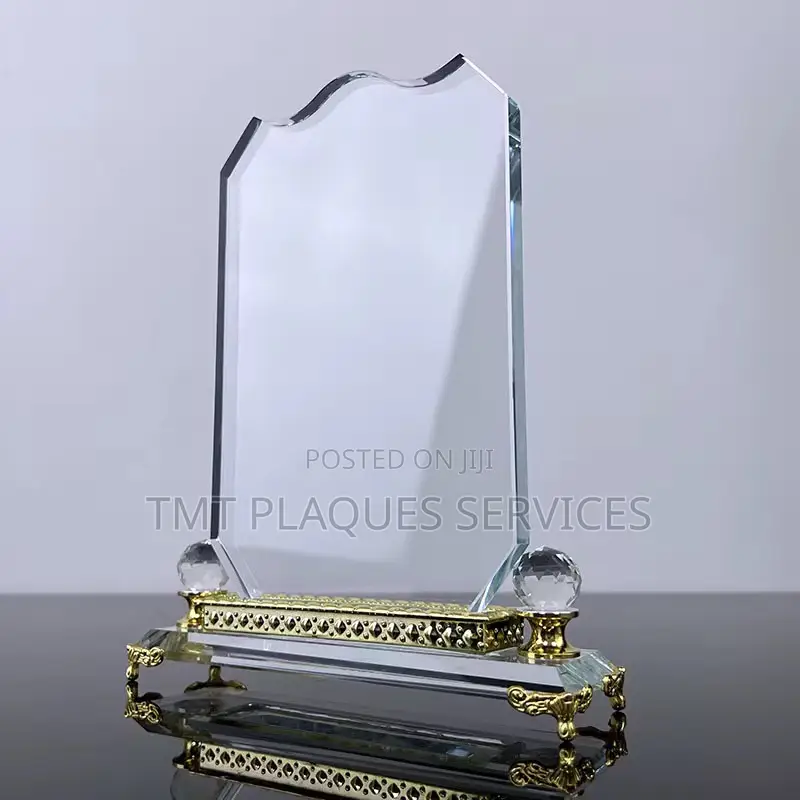 Golden Crystal Award Plaque for Your Events and Awards