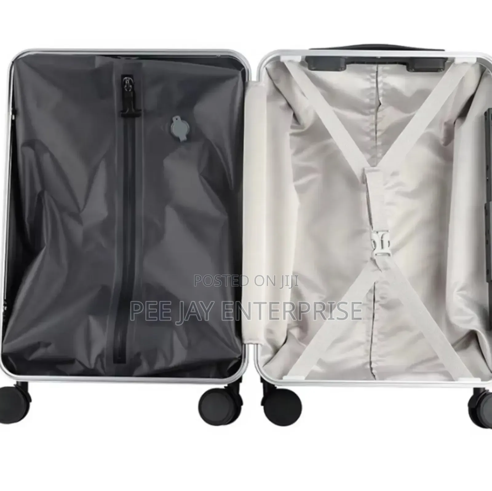 Black Polycarbonate Hardside Carry-on With A Front-opening Compartment