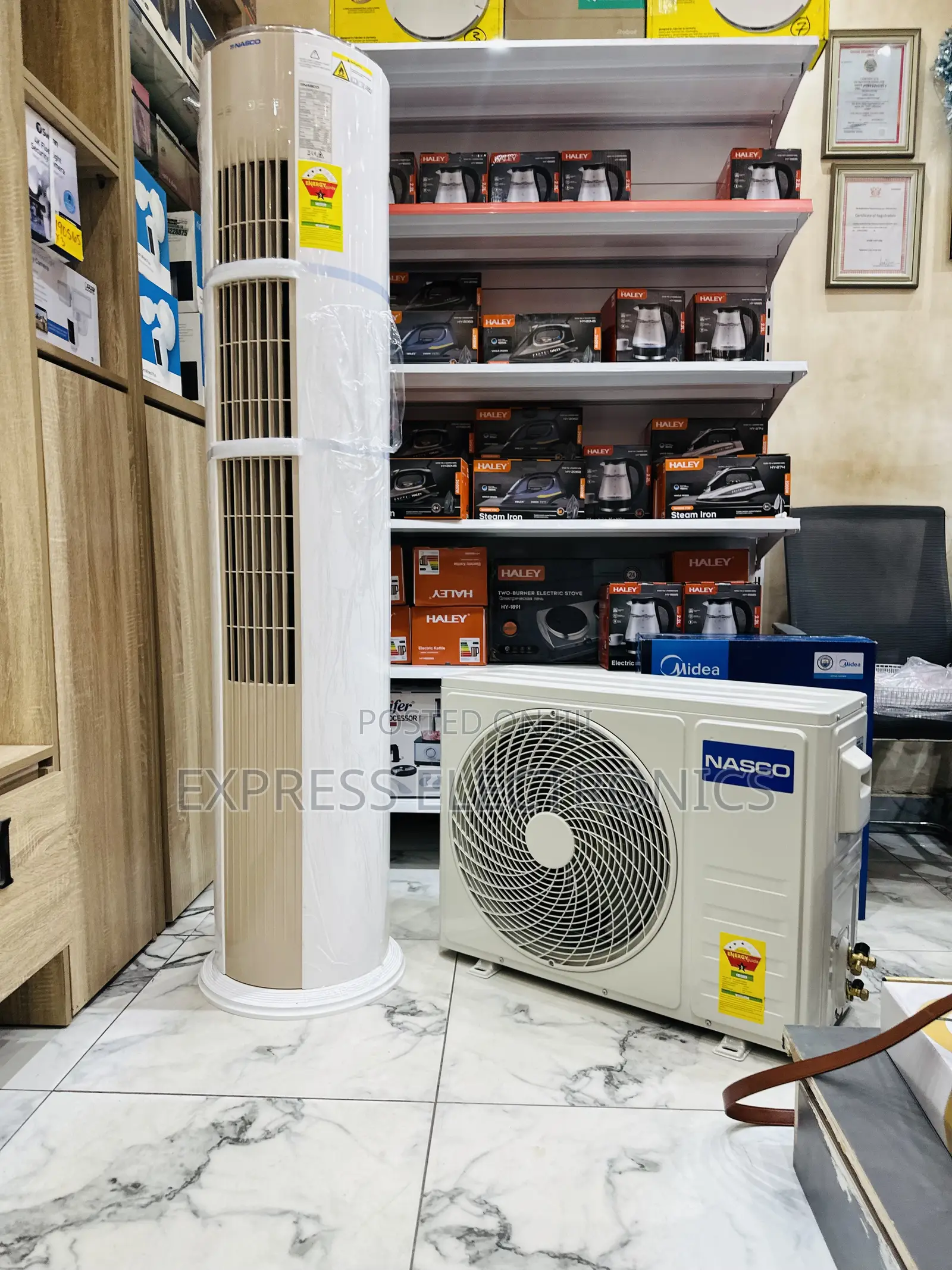 Call and Order for 2.5hp Split R410 Gas Floor Standing Nasco