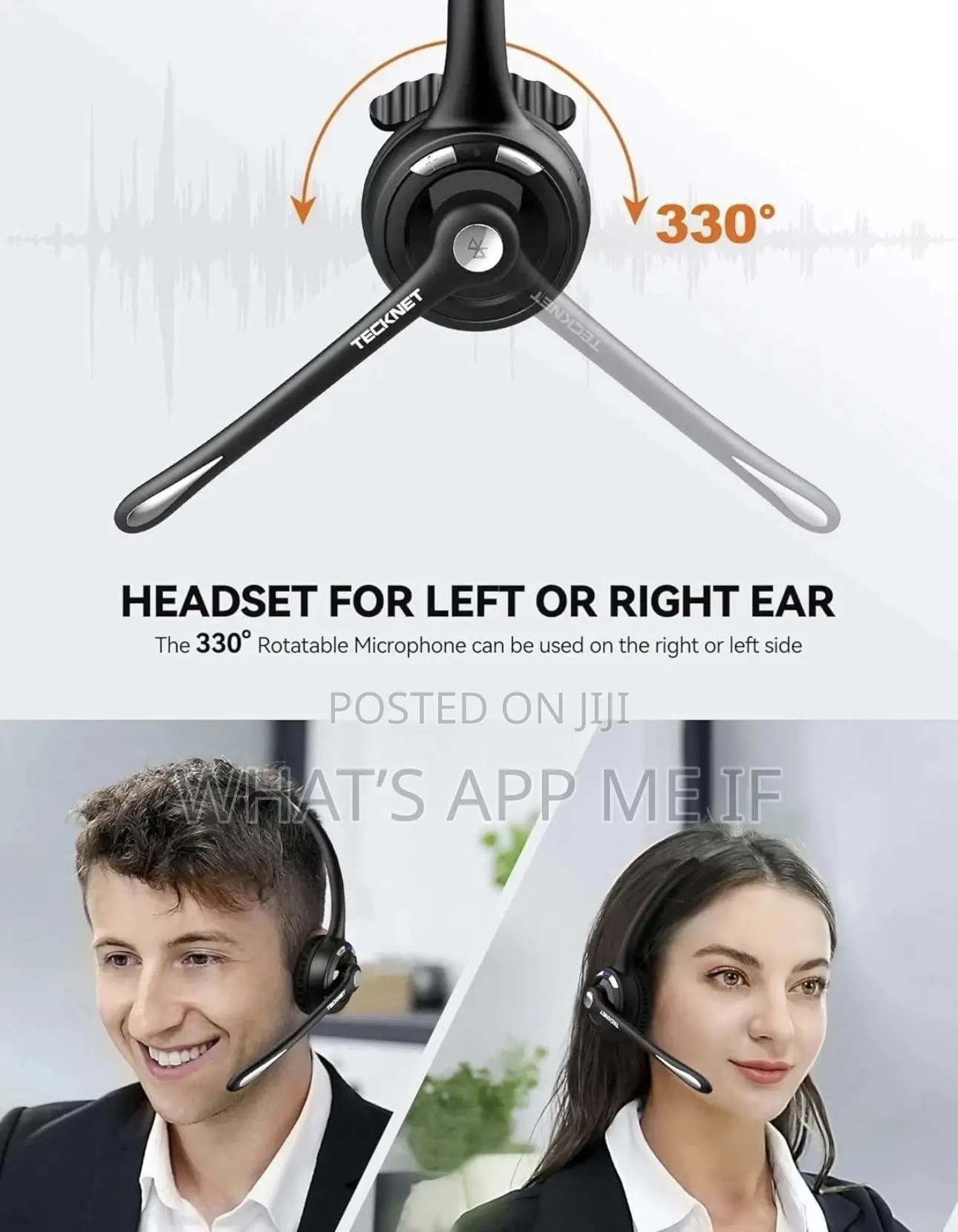 Tecknet Bluear Headphones With Noise Cancelling Microphone