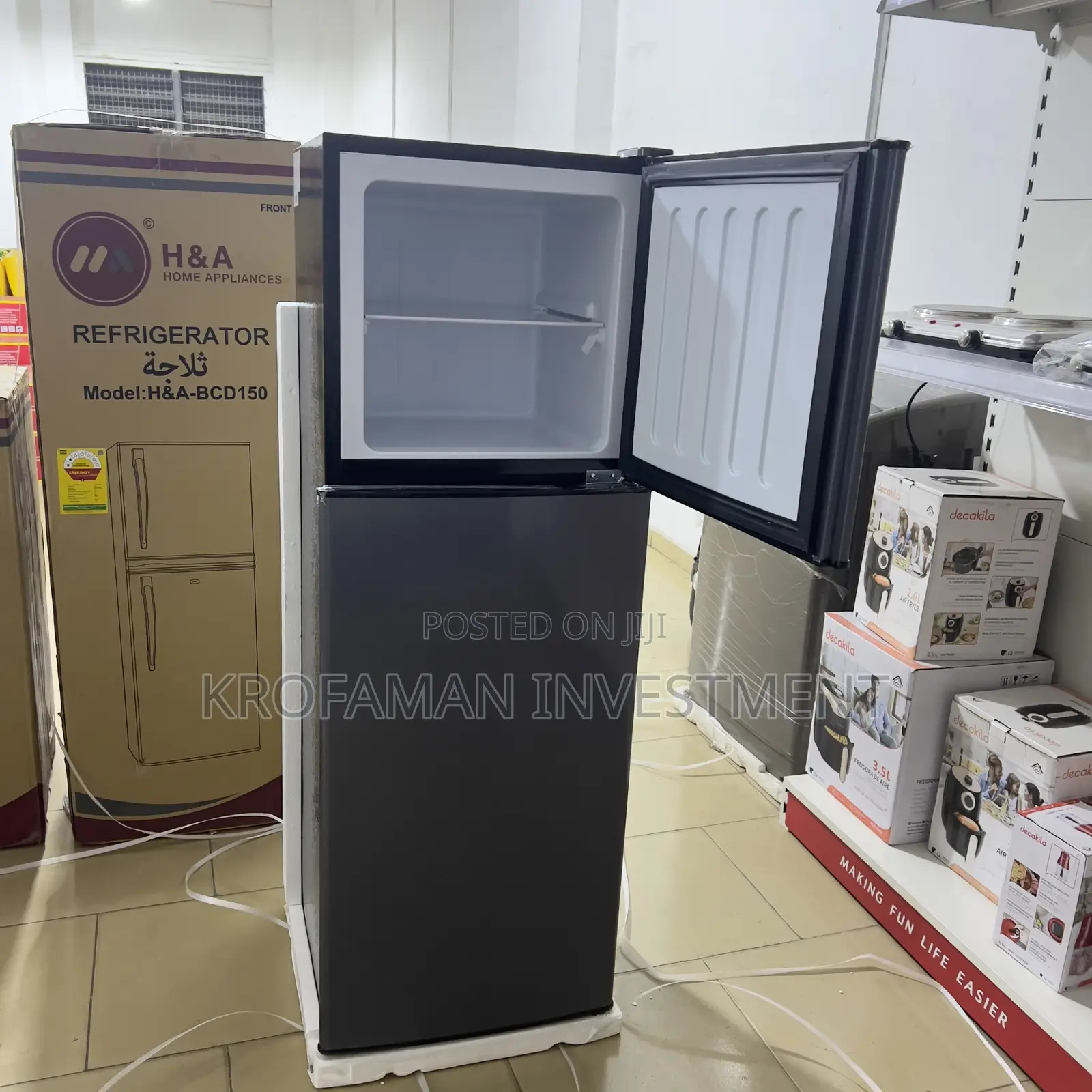 Nasco Nasf2-18fl 158l Double Door Top Freezer Refrigerator