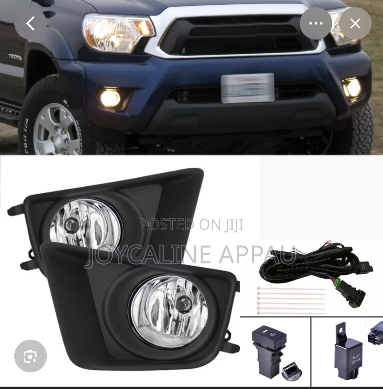 Toyota Tacoma 2012 to 2015 Fog Light and Cover With Bulb and Cable