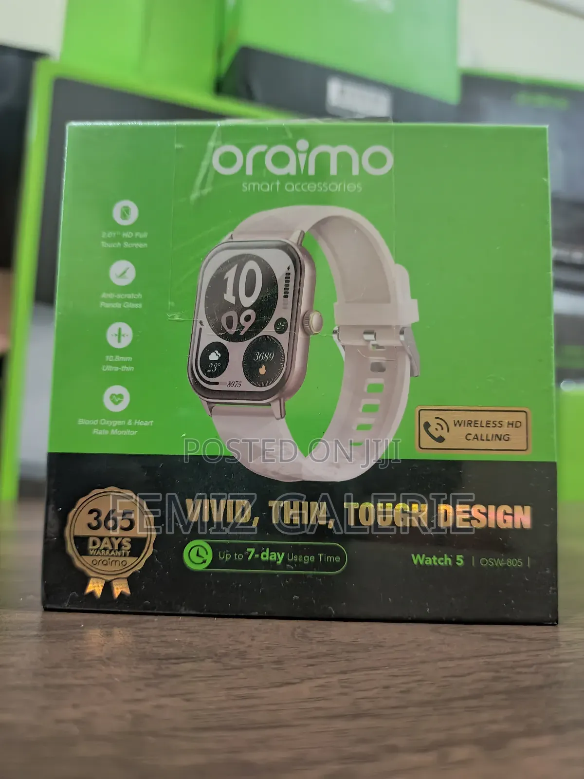 Oraimo Watch 5 2.01" Hd Panda Glass 1atm Smart Watch - Sunset Pink