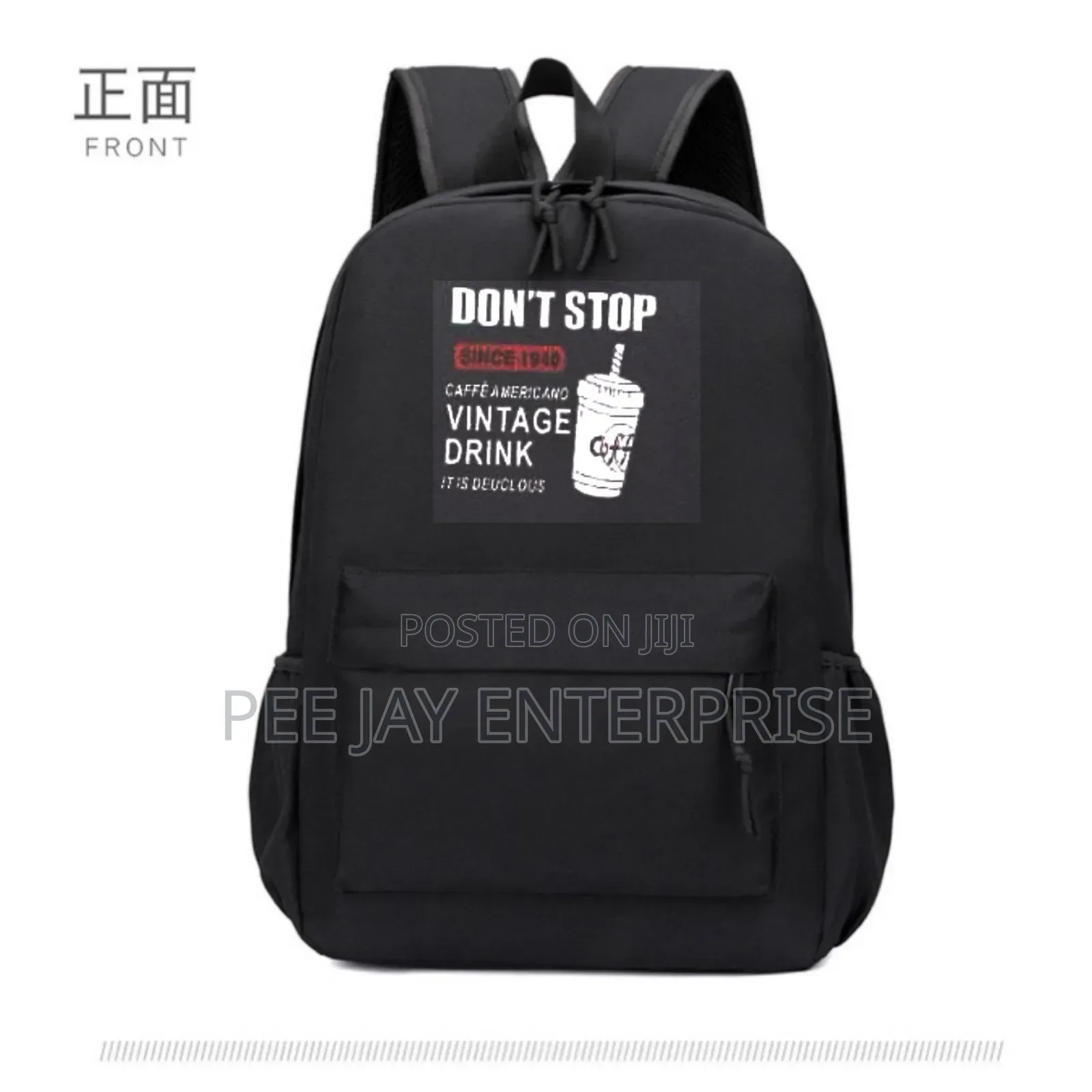 Black Canvas Backpack