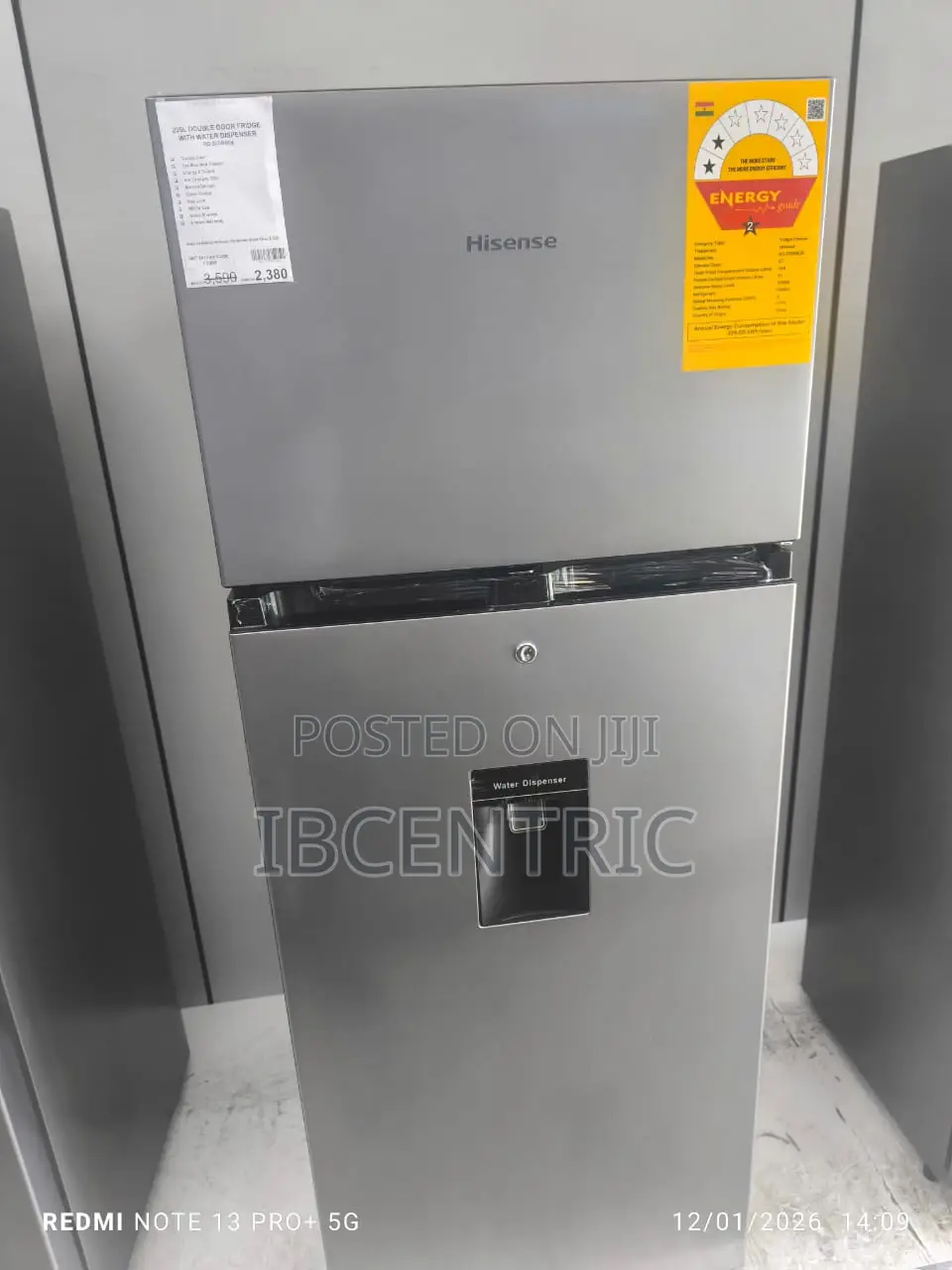Hisense 205litres Dispenser Fridge