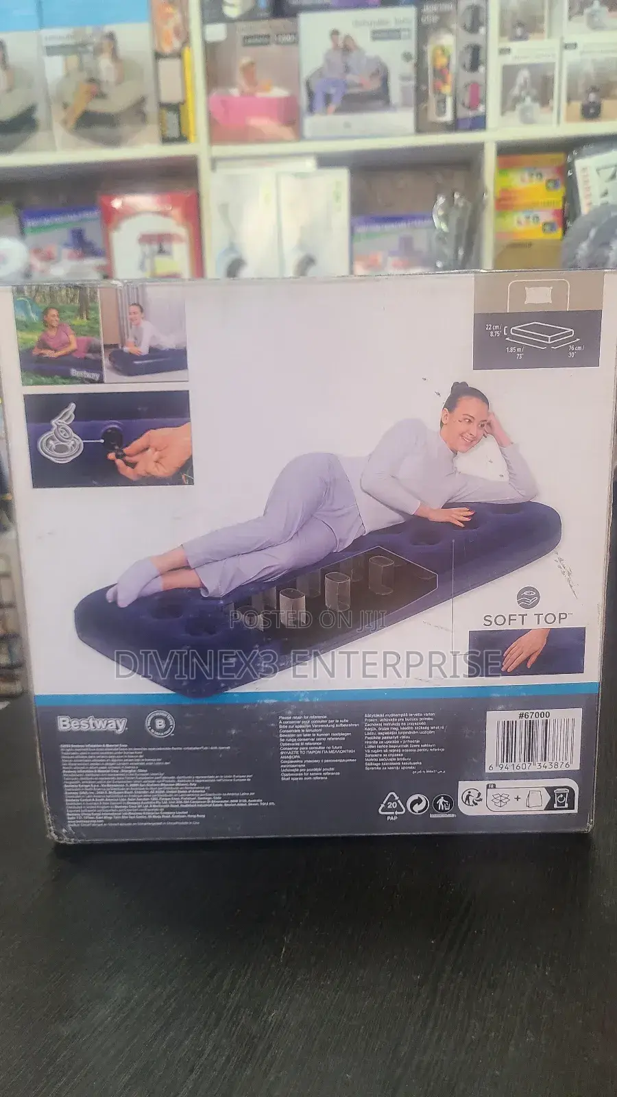 Single Inflatable Matress With Electric Pump