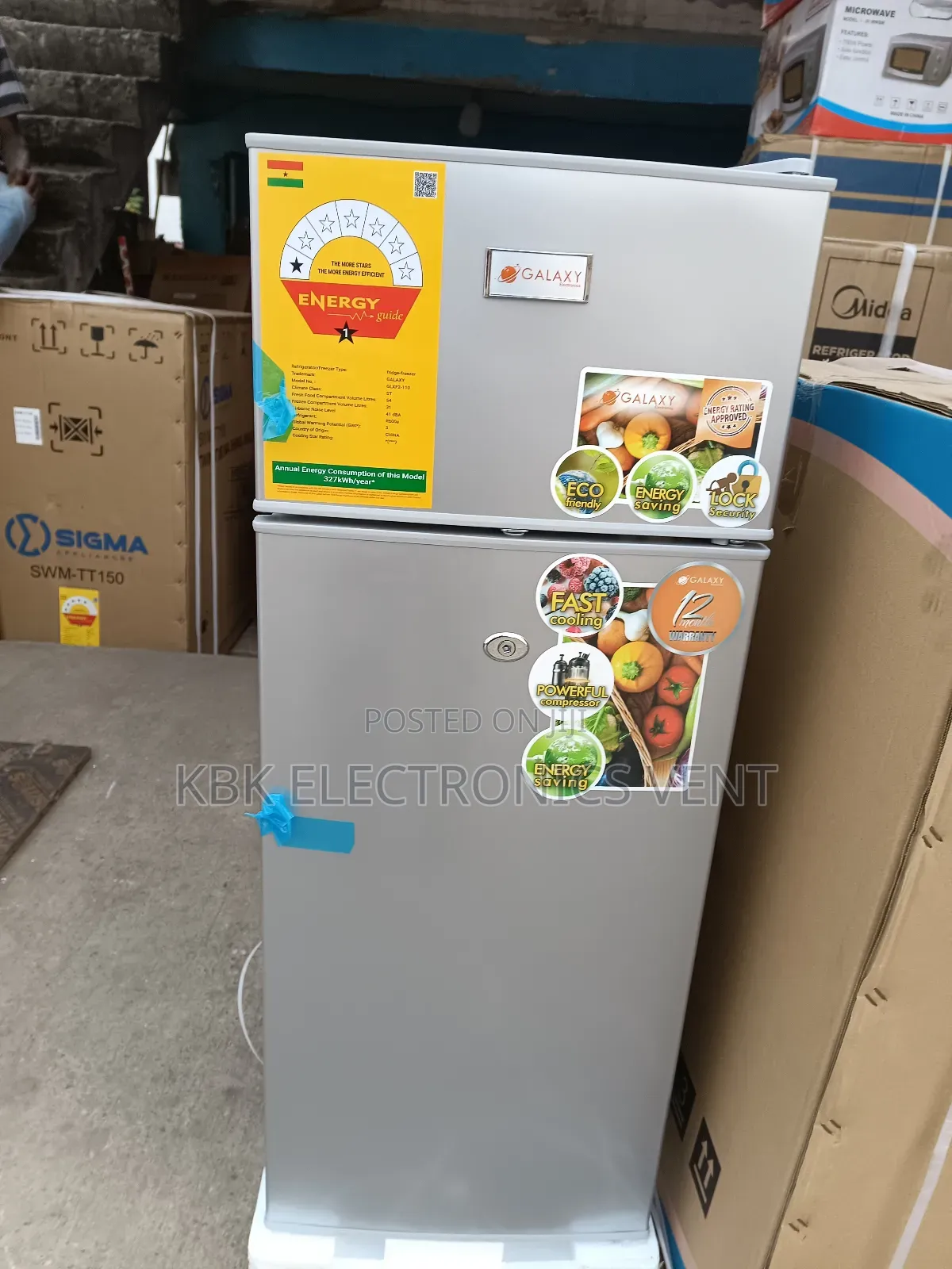 Galaxy 85liter Table Top Double Door Refrigerator
