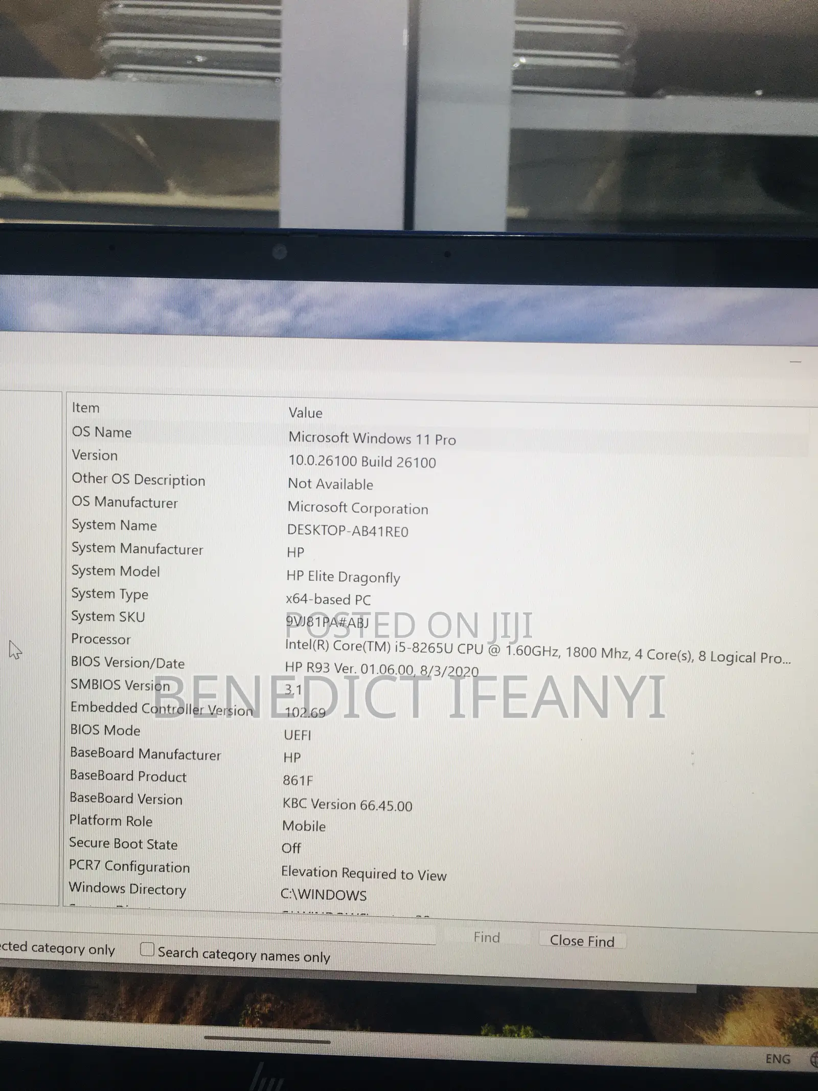 Laptop HP Elite Dragonfly G3 8GB Intel Core I5 SSD 256GB