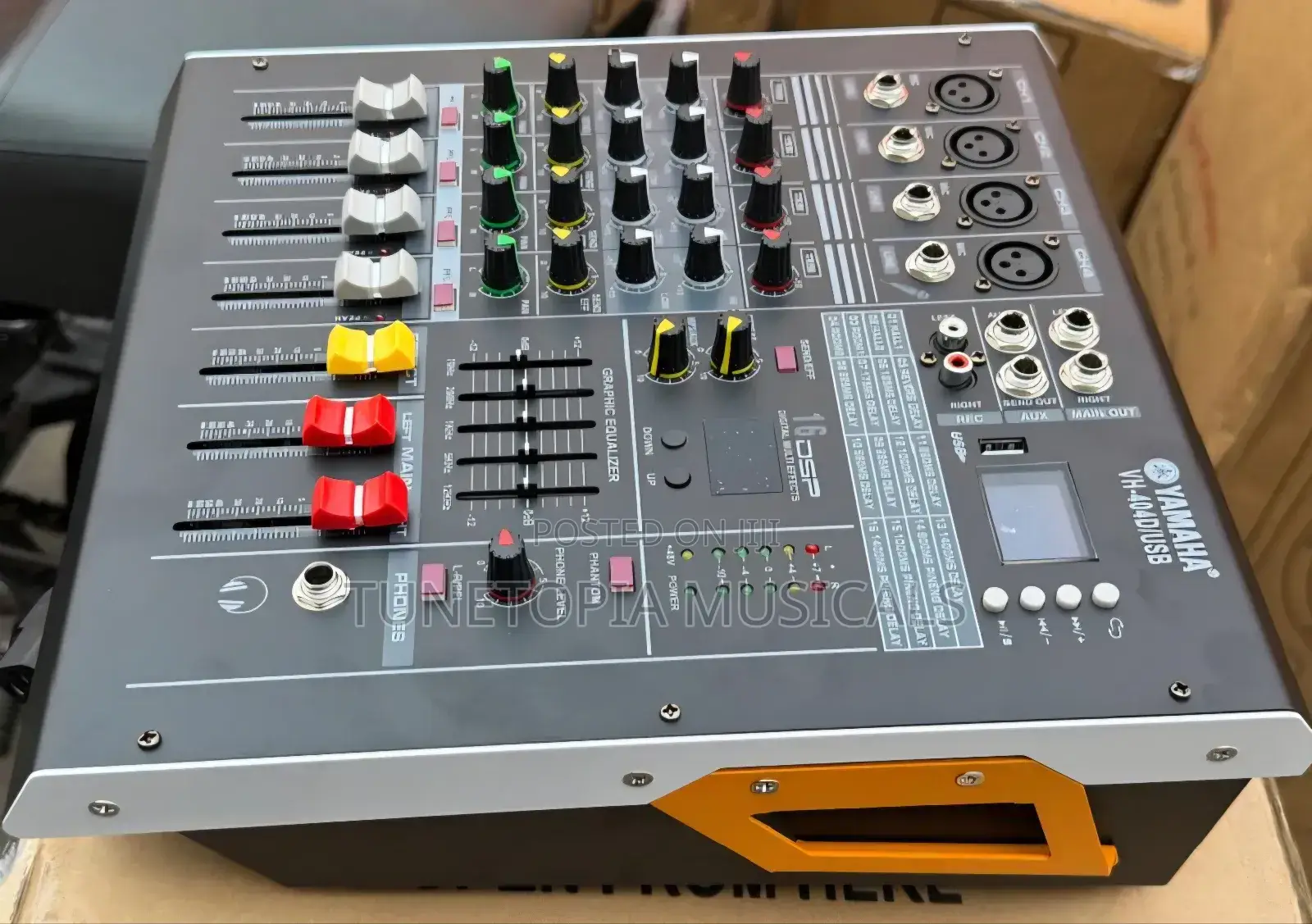 4-Channel Powered Audio Mixer With Usb Connectivity,