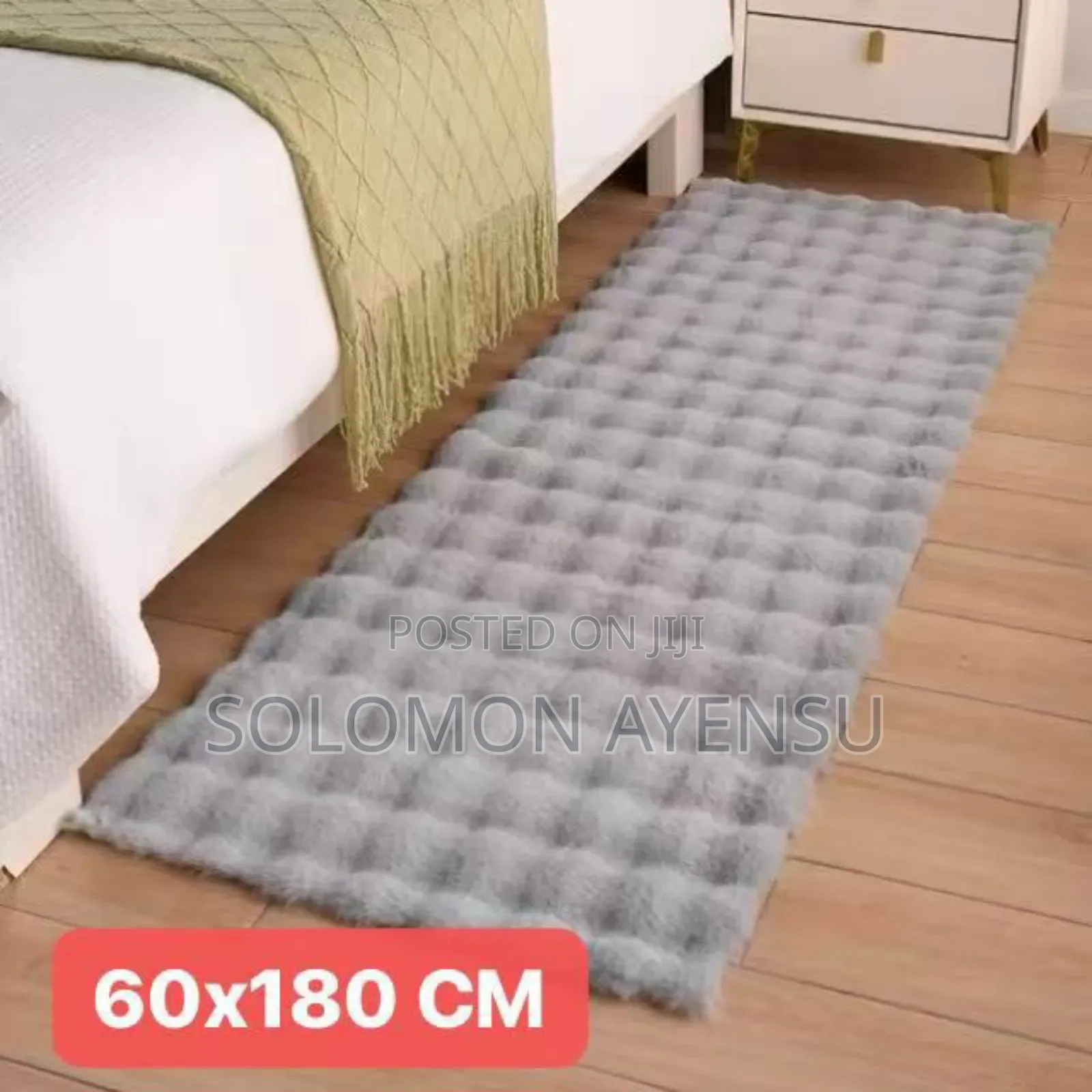 Insun Soft Fluffy Area Runner in Burgundy, Measuring 60x180 Cm.
