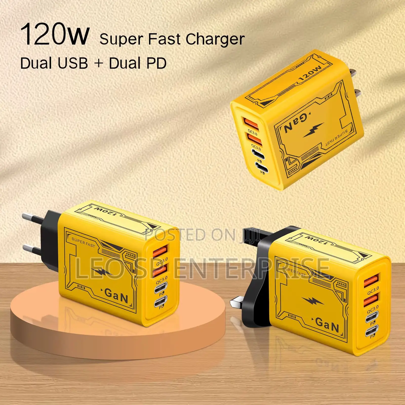 120 W Dual Usb Dual Type C Charger Head