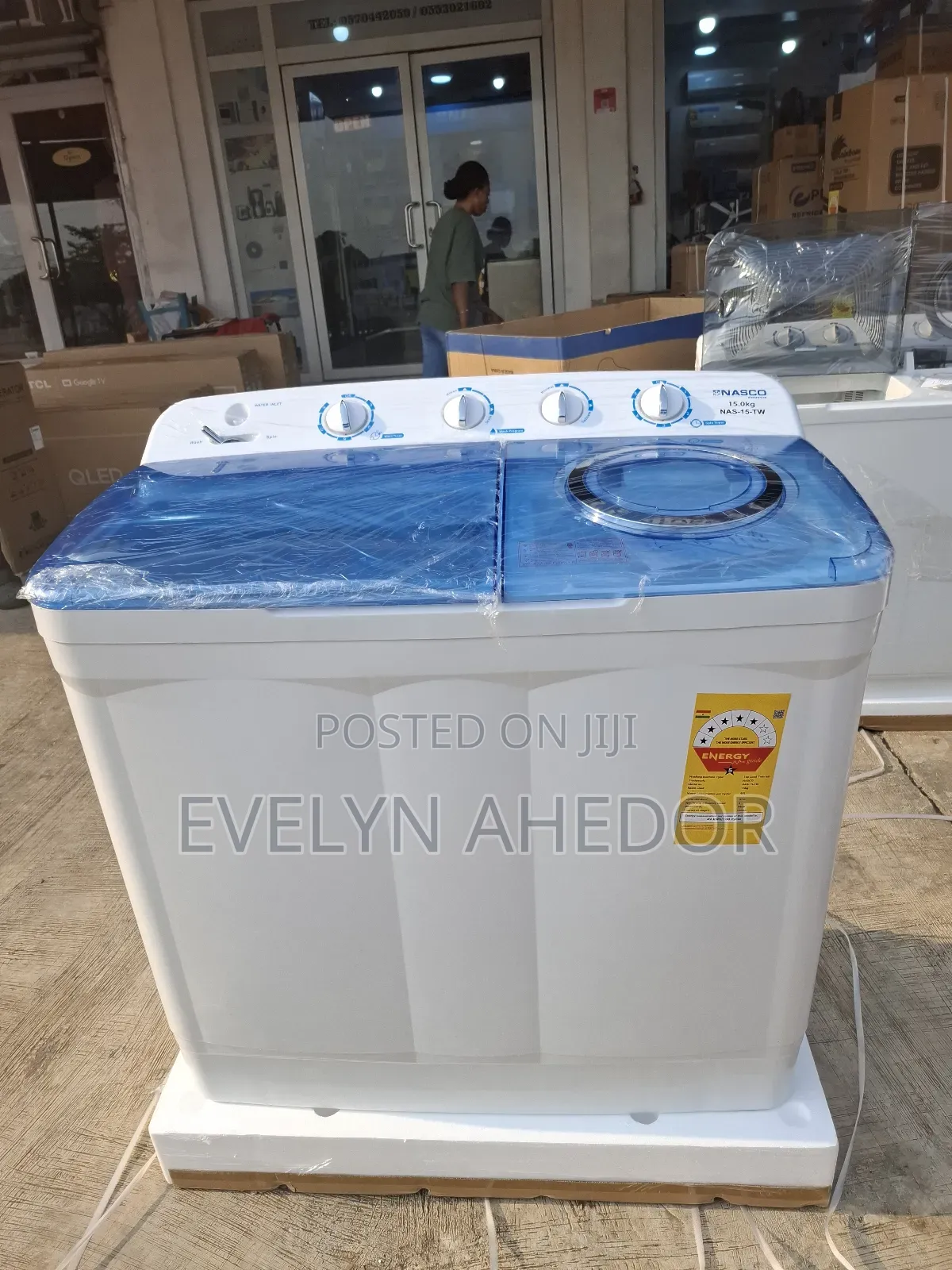 Nasco Wide Size 15kg Washing Machine Semi Automatic
