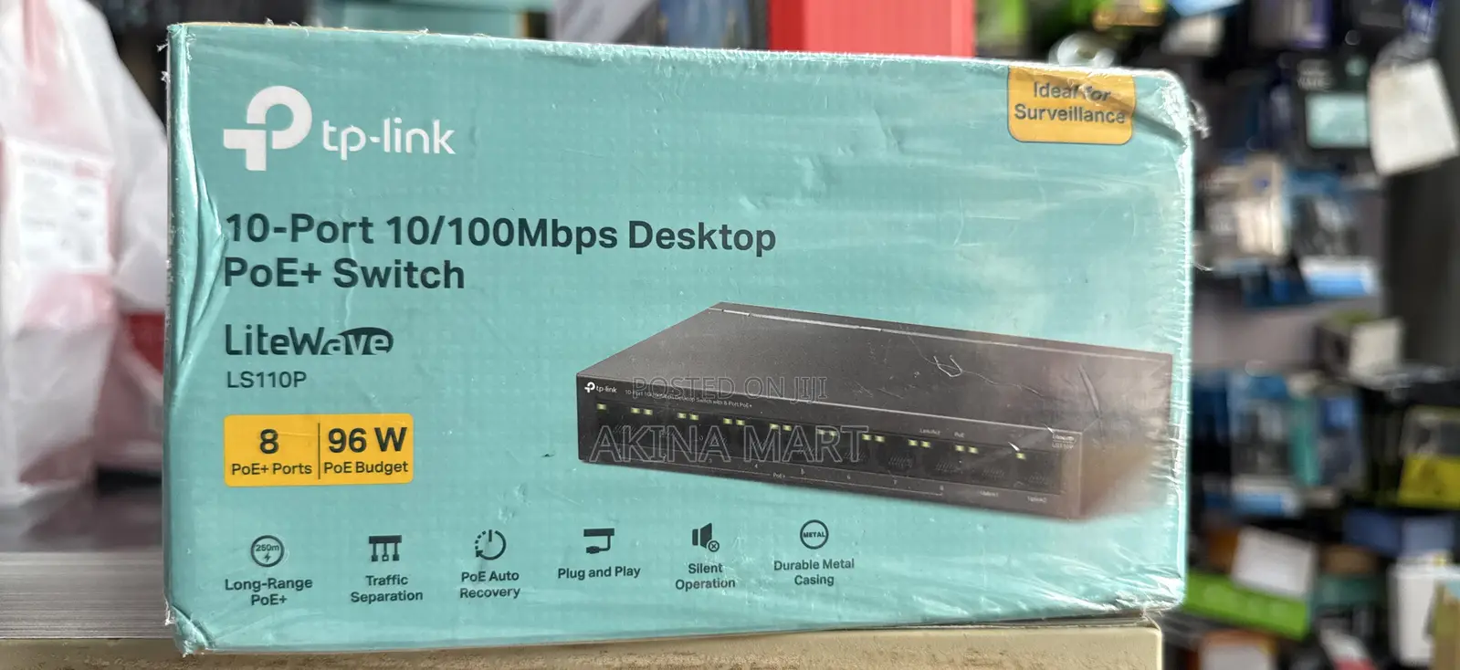 Ls110p 10-Port 10/100mbps Desktop Poe+ Switch 96w 10port Poe Switch