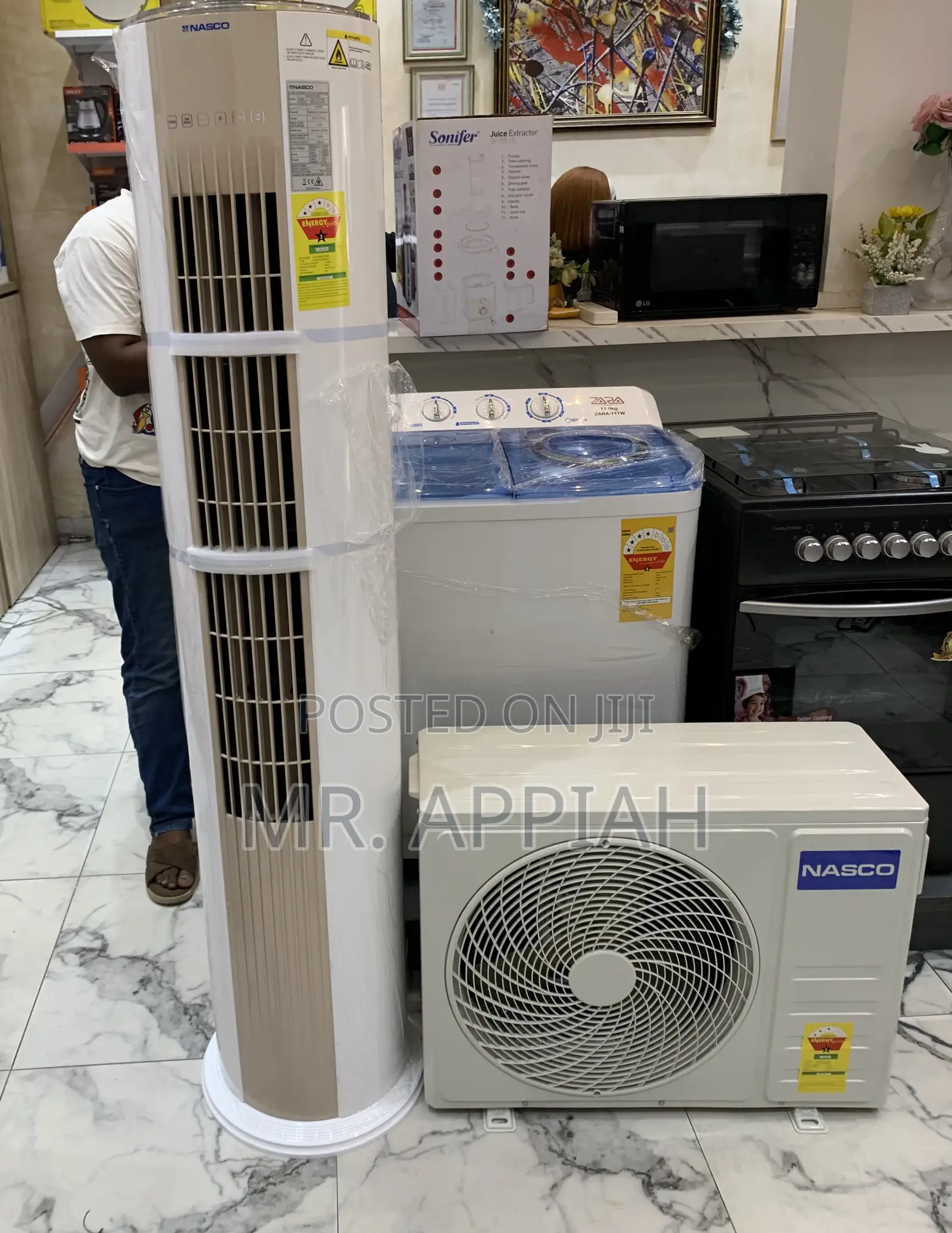 Sleek Nasco 2.5hp Floor Standing Air Conditioner(White) 