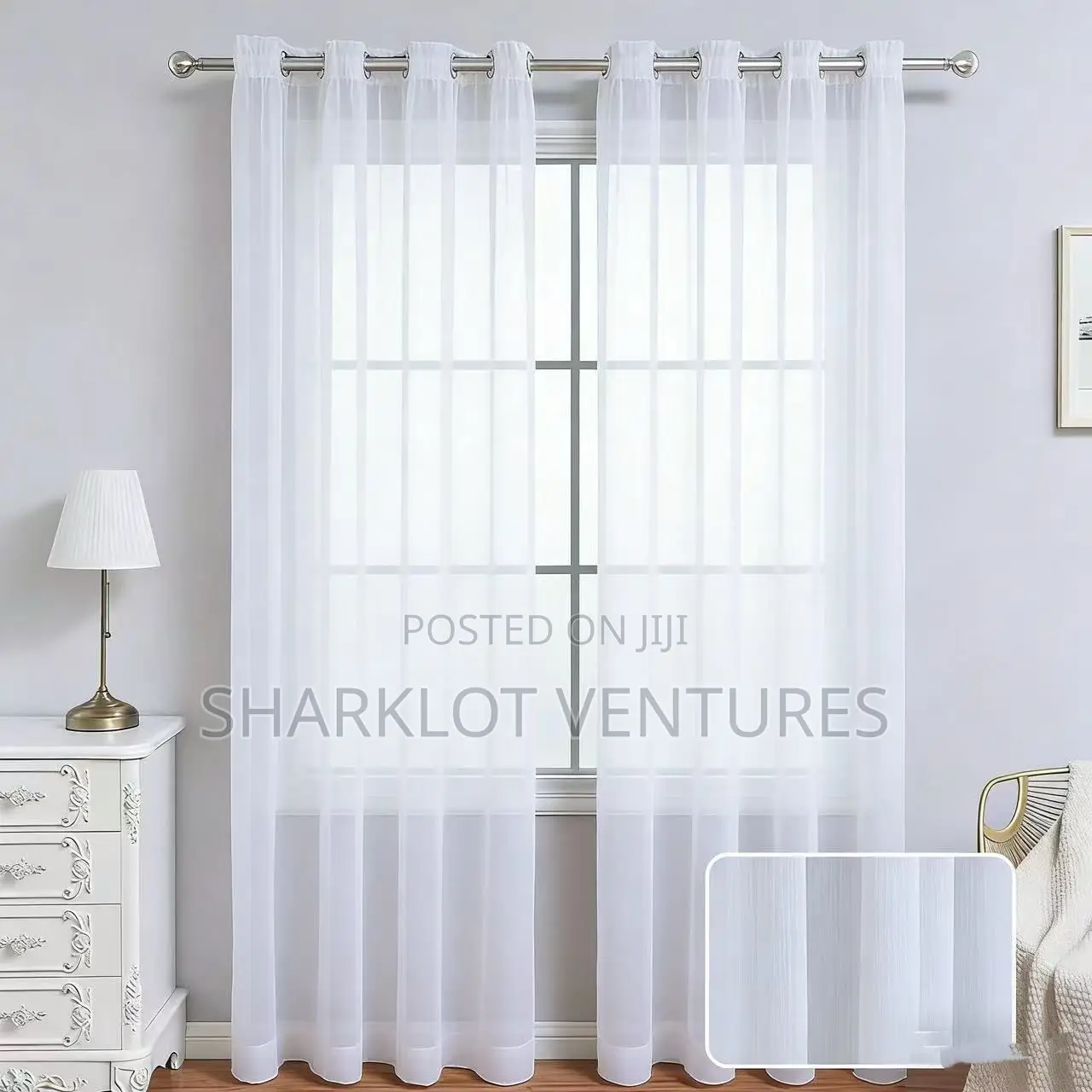 2pcs Set Voile Curtains