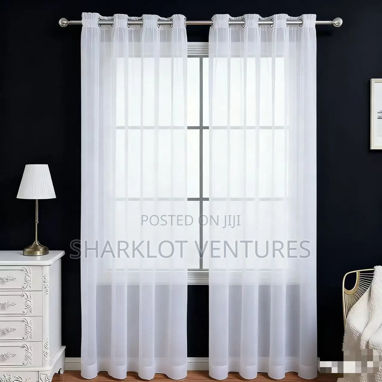 2pcs Set Voile Curtains