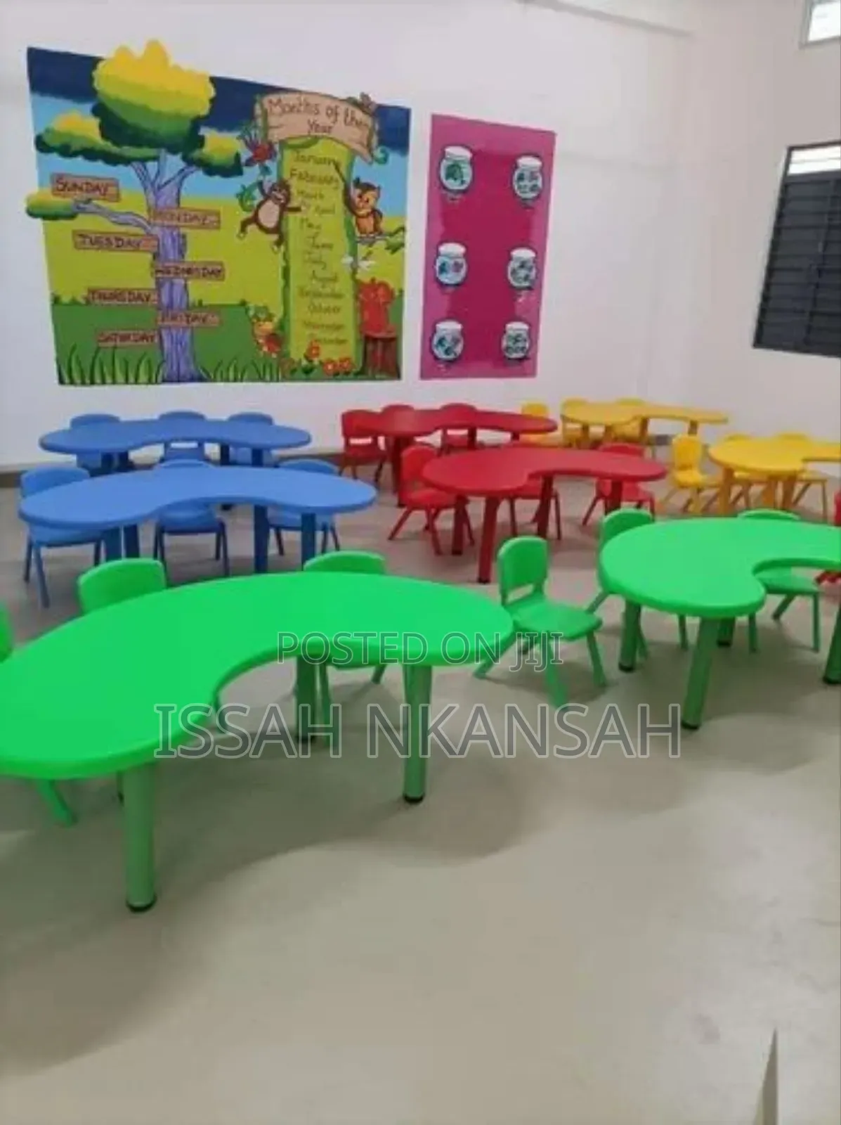 Half Moon Kids Table and 4 Chairs