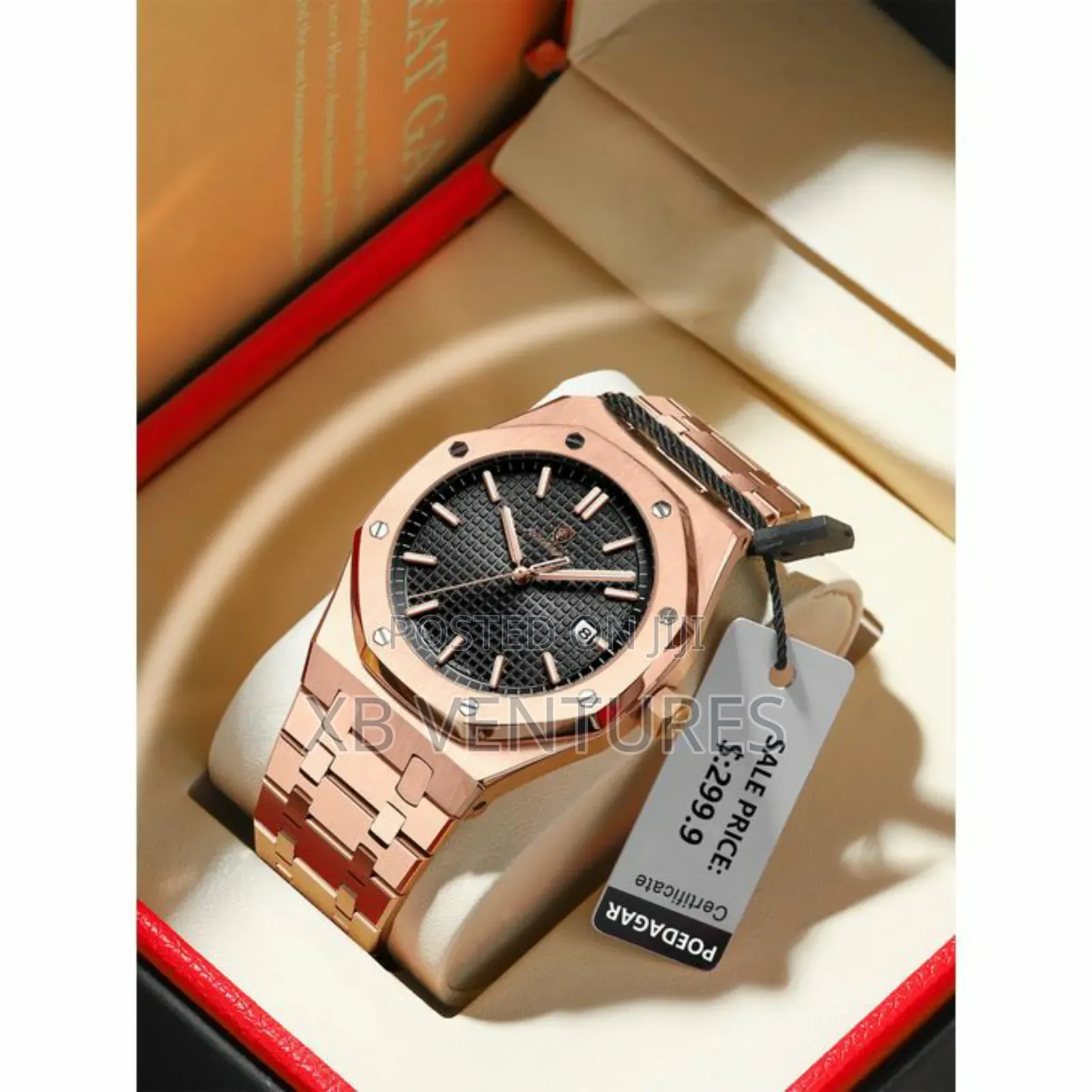Poedagar Men's Watch Fashion Business Leisure Black