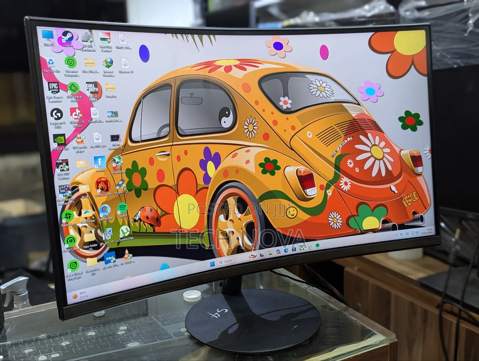 Samsung Curved Pc Screen, 27" Inch Va Panel, Full Hd 1080 Resolution