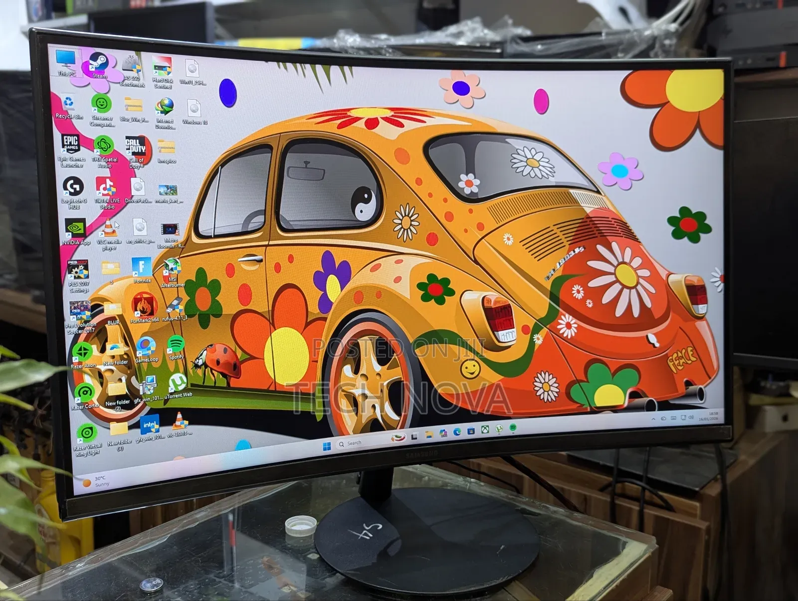 Samsung Curved Pc Screen, 27" Inch Va Panel, Full Hd 1080 Resolution