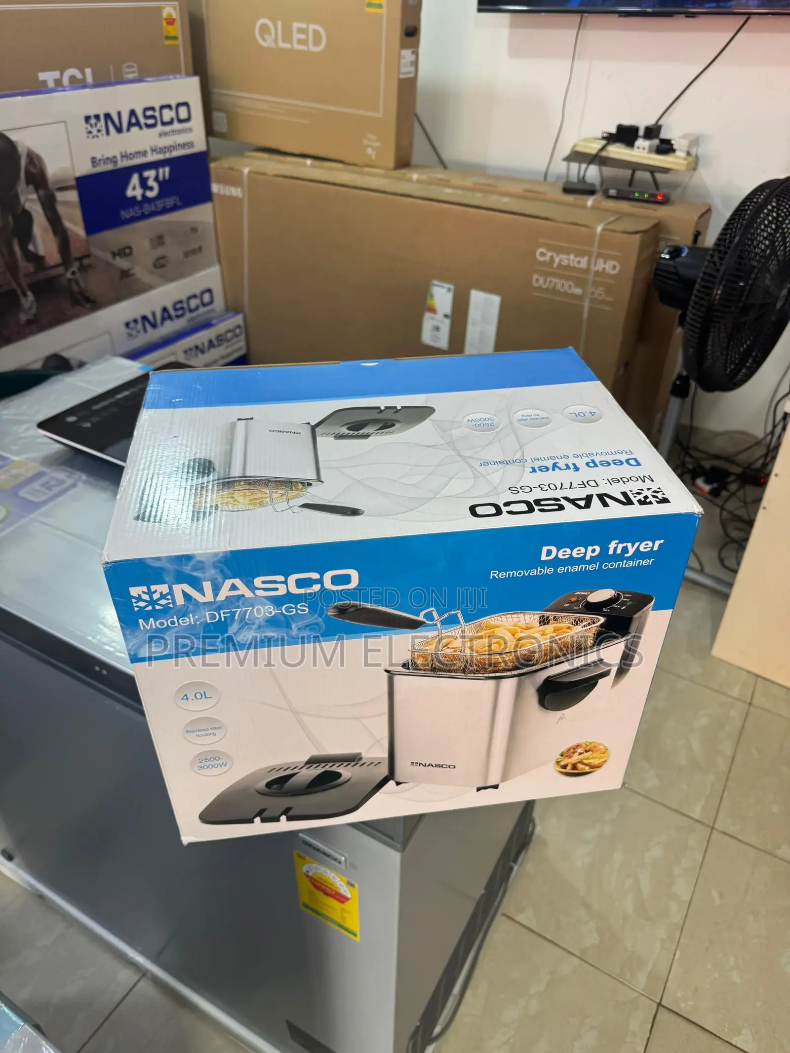 Nasco 4p 3000w Deep Fryer With Stainless Steel Housing