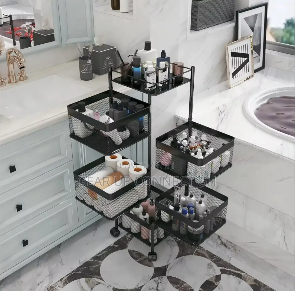 Rotating Multi-Layer Storage Shelf
