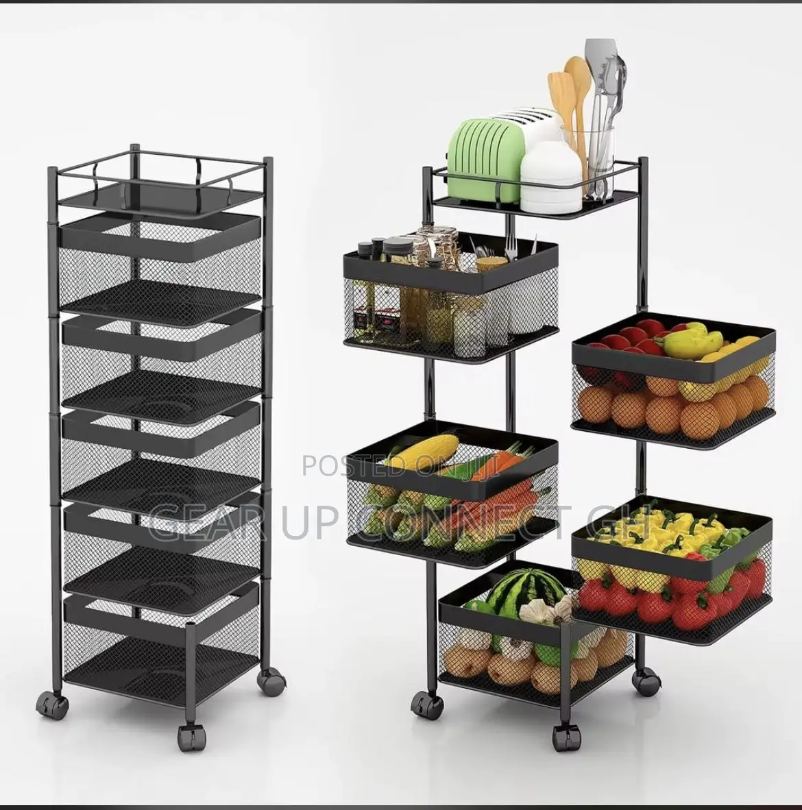 Rotating Multi-Layer Storage Shelf