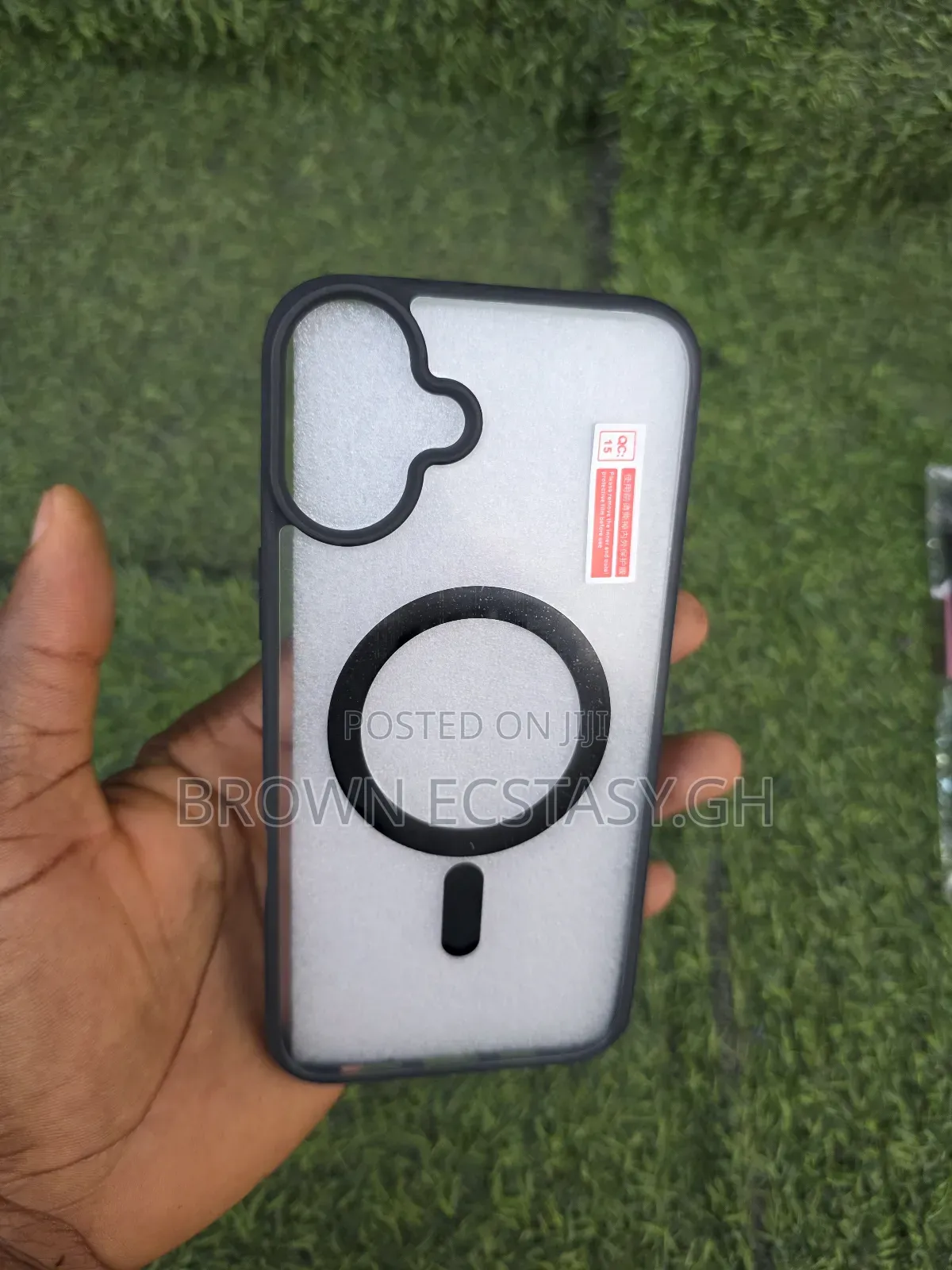 iPhone 16 Plus Transparent Case With a Touch of Black