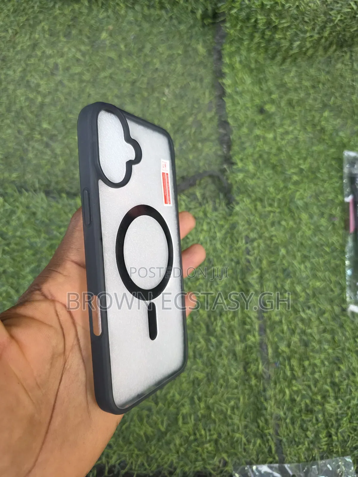 iPhone 16 Plus Transparent Case With a Touch of Black