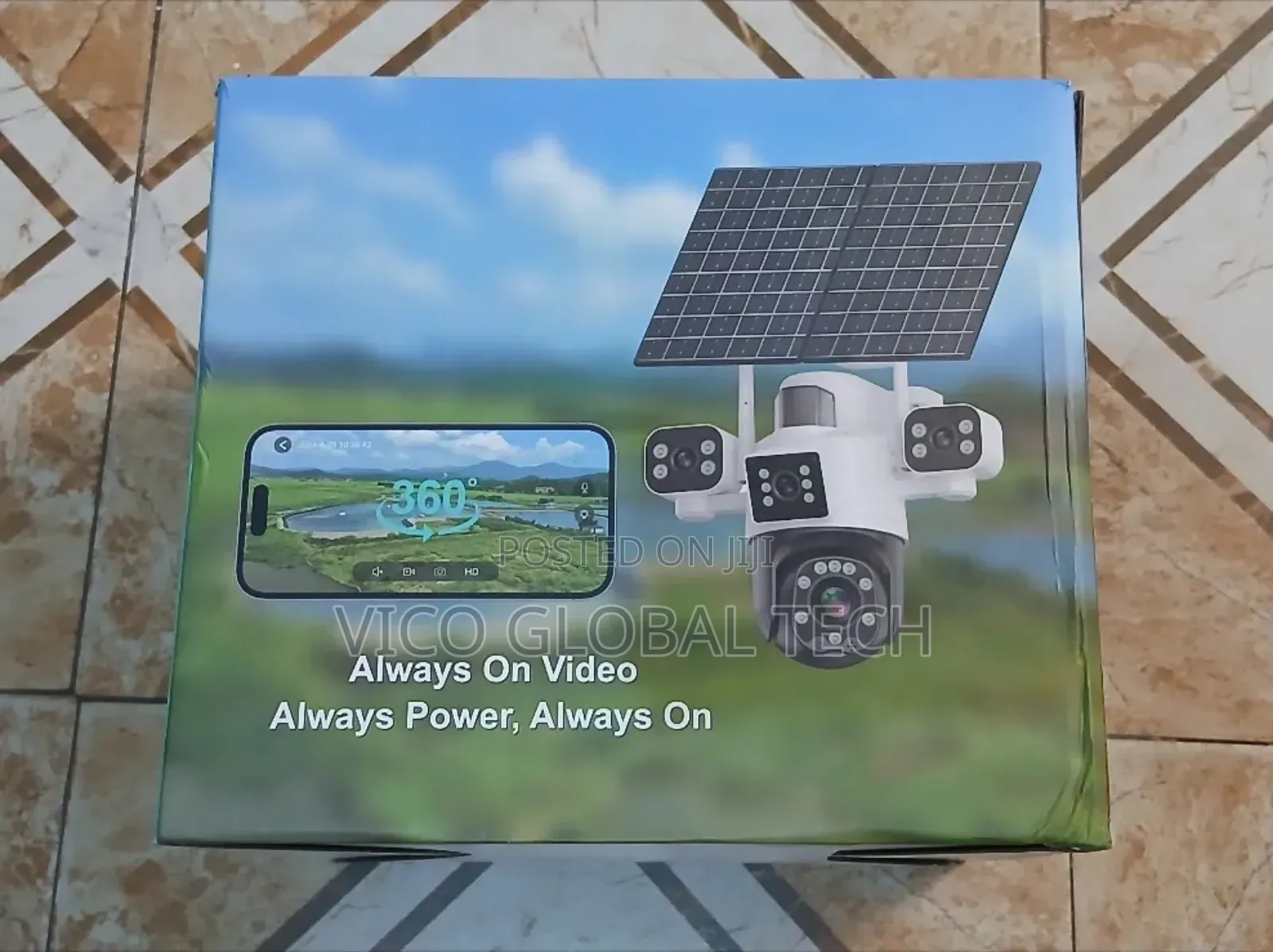 4-Lens Solar Powered Security Camera