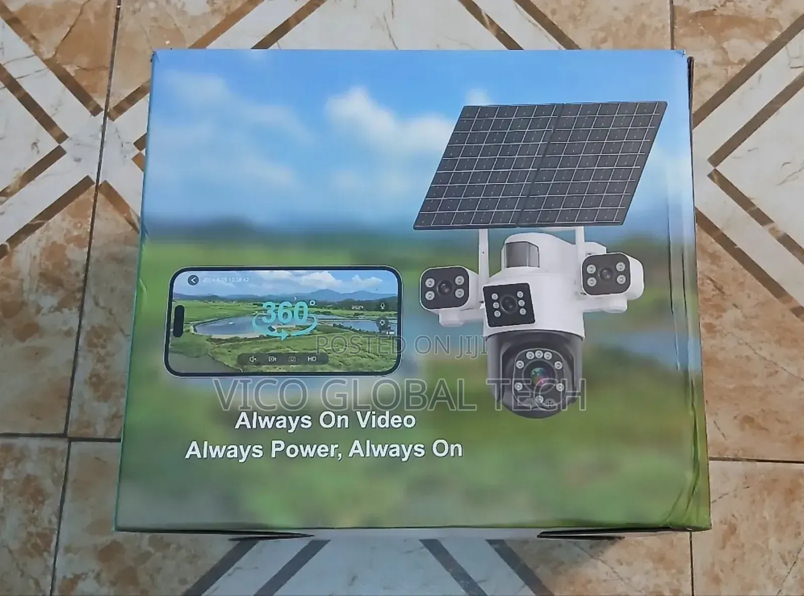 4-Lens Solar Powered Security Camera