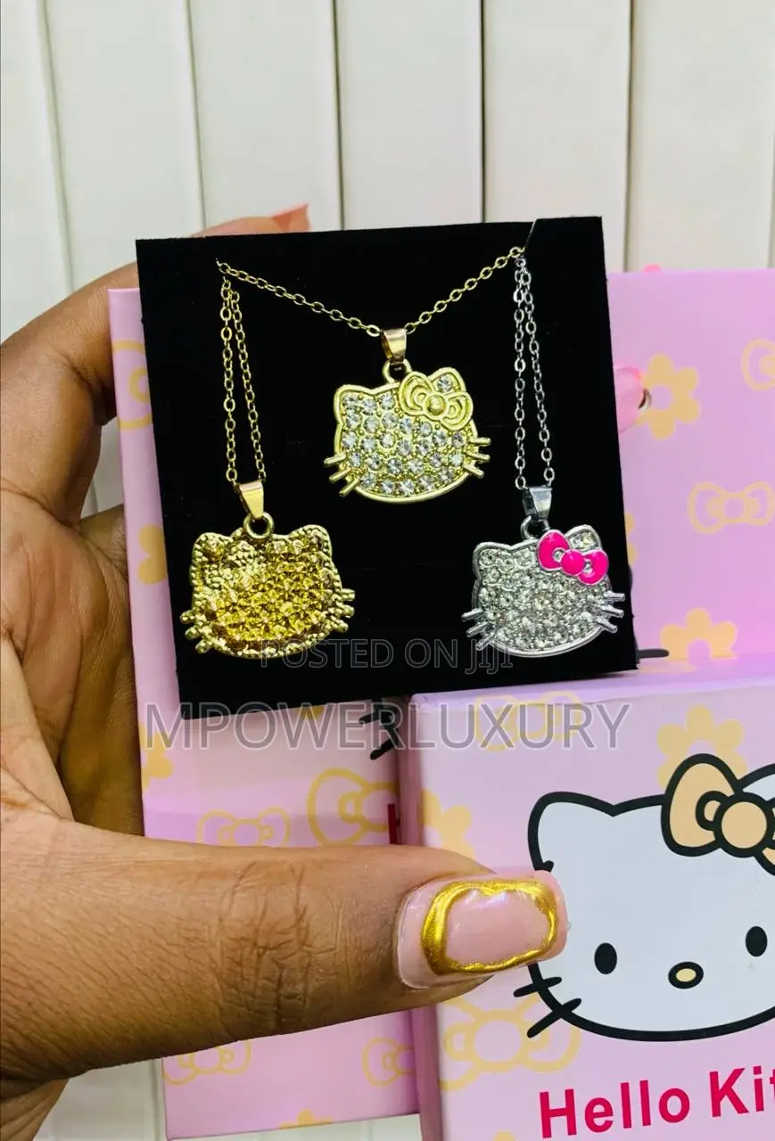 Hello Kitty Necklace Gold and Silver