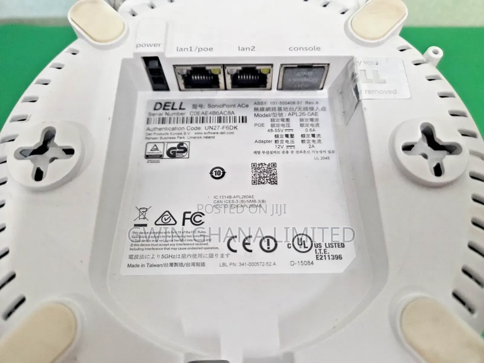 Dell Sonicpoint Ace Apl26-0ae Gigabit Wireless Wifi Access Point(Poe)