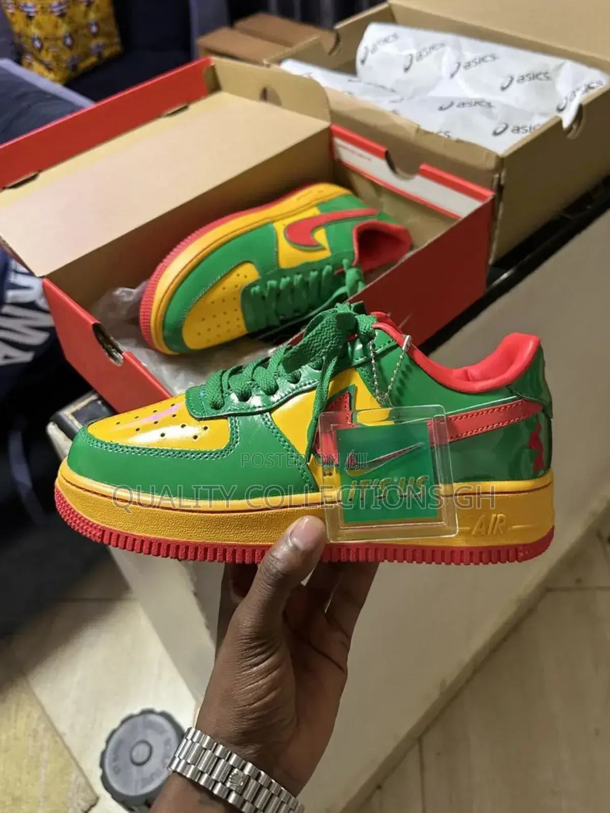 Nike Airforce Green and Yellow