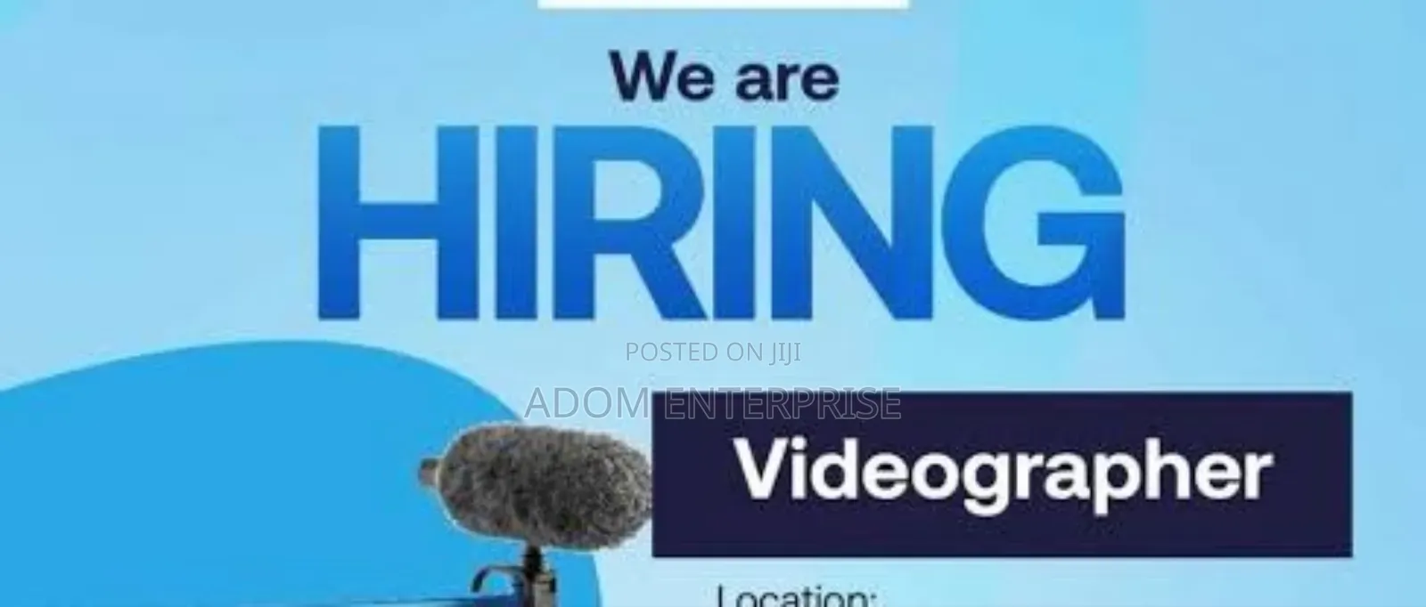 Videographer Job Vacancy