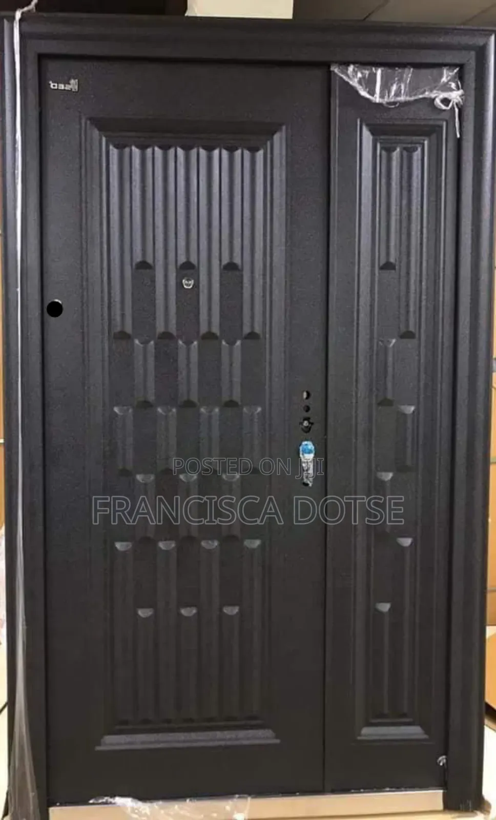 All Black Metallic Door One and Half