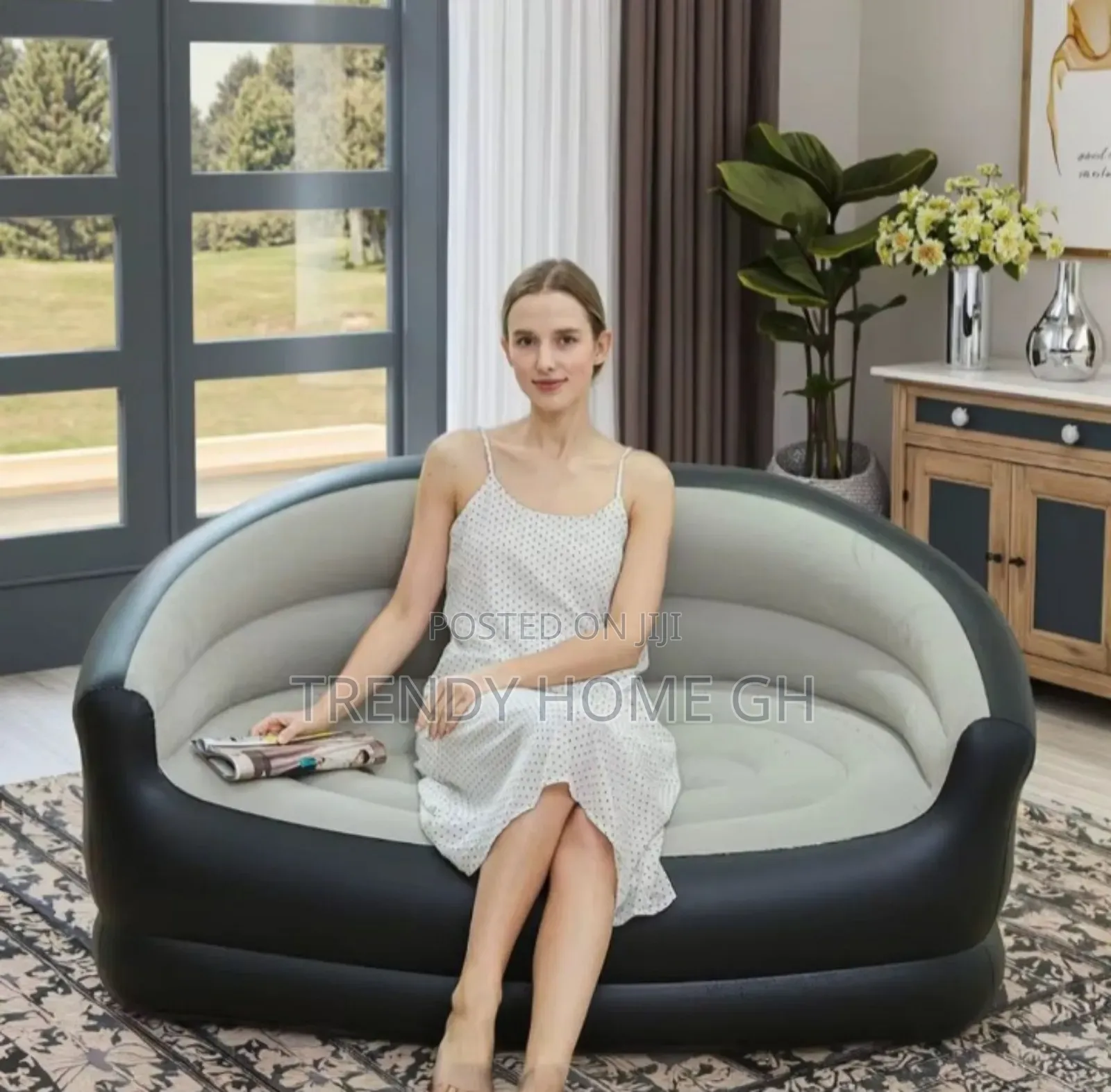 2in1 Inflatable Sofa Comfortable, Durable Portable