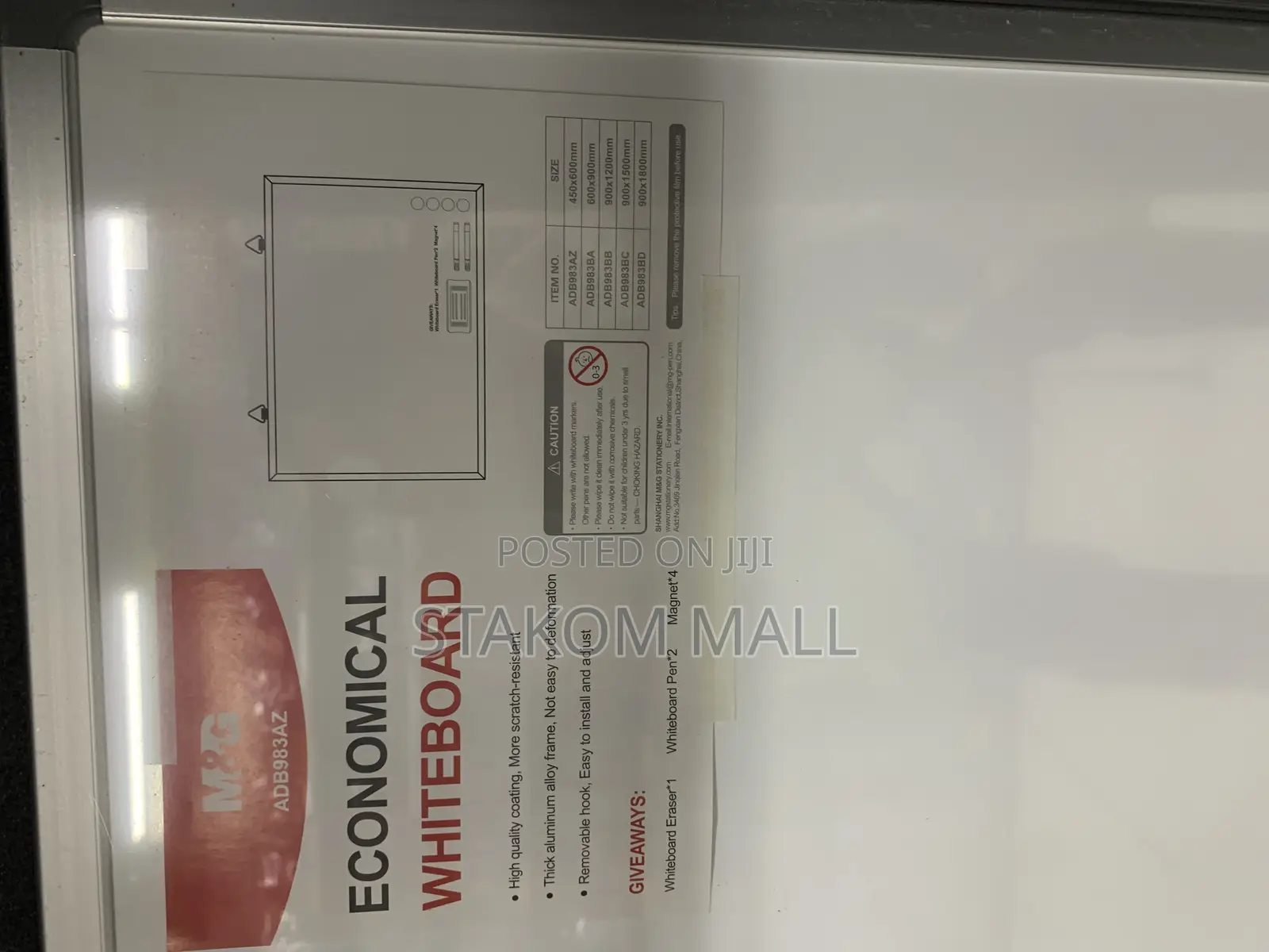 White Marker Board - 120 by 240cm Foreign Board Set With Stand