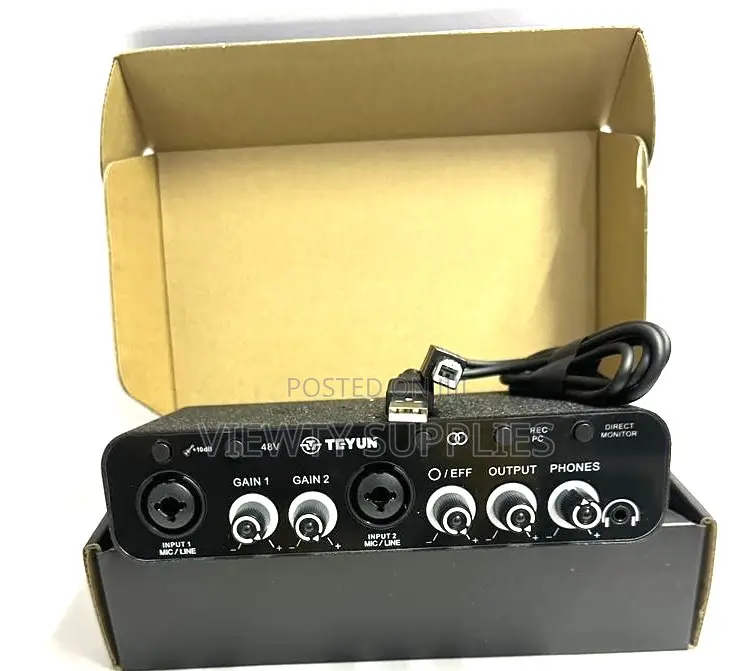 Teyun Q26 2 Channels Professional Audio Interface Sound Card Console