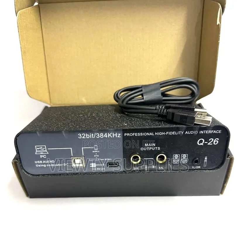Teyun Q26 2 Channels Professional Audio Interface Sound Card Console