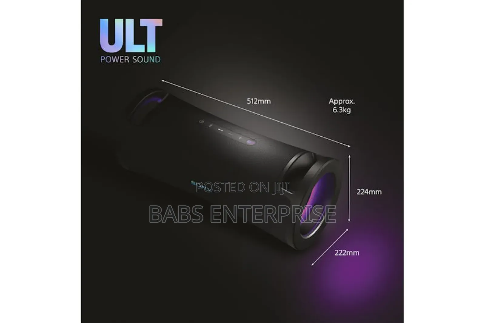 Sony Ult Field 7 Wireless Portable Bluetooth Waterproof Speaker Black