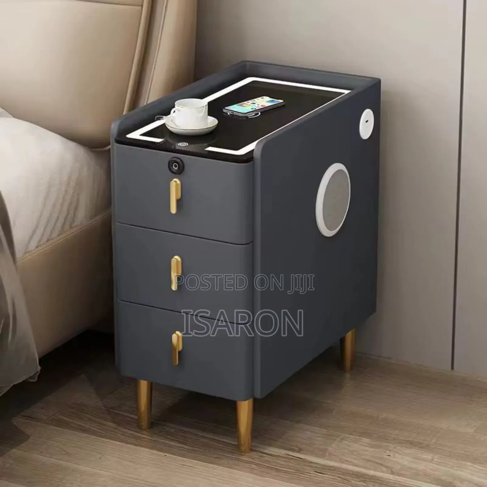 Bedside Drawer With Wireless Charger and Inbuilt Speakers