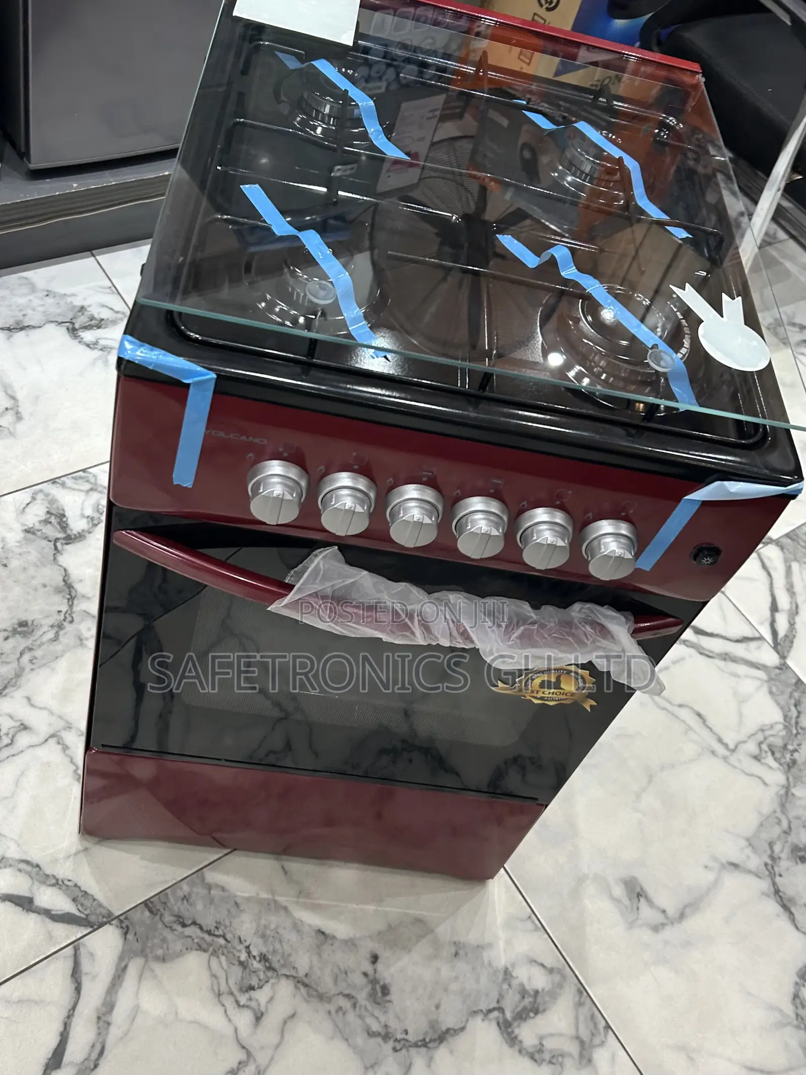 Zealous 4 Gas Cooker Oven Red Volcano 50x50