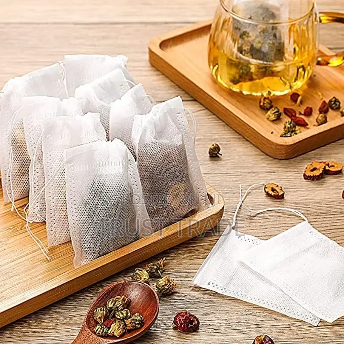 Empty Tea Bags - Non Woven, Draw String- 100pces/Pack