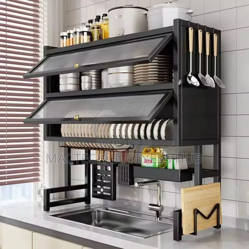 Over The Sink Kitchen Rack (Double Sink And 2 Tier )