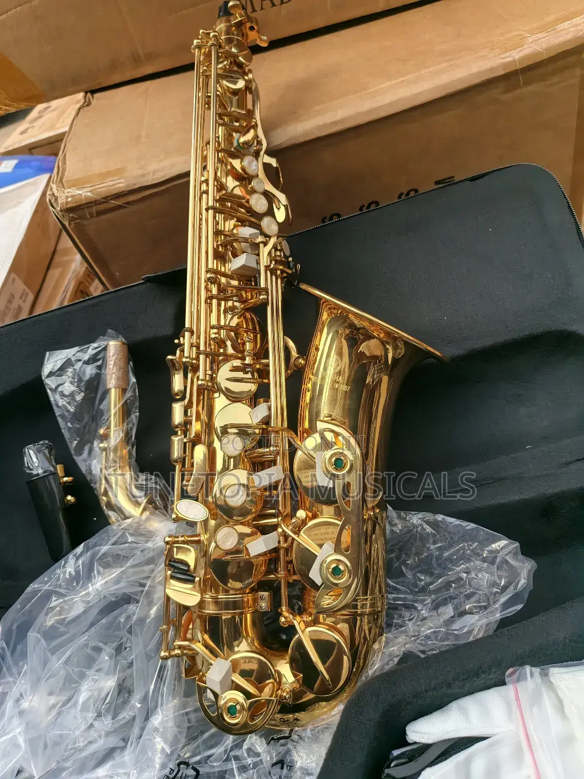Golden Yamaha Alto Saxophone.