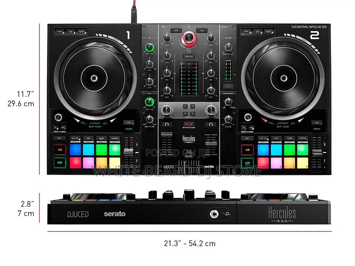 Hercules Djcontrol Inpulse 500 Dj Software Controller (Black)