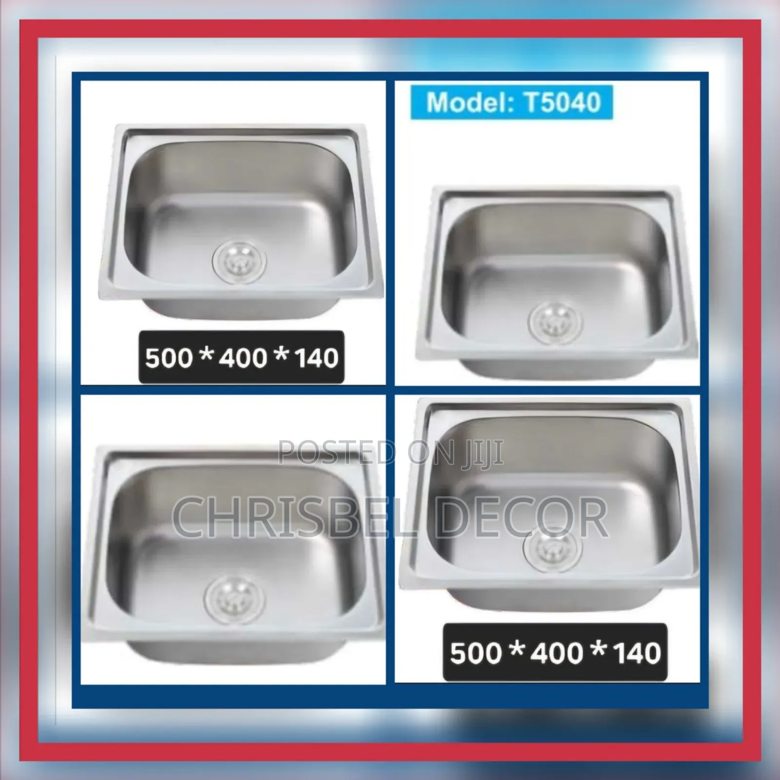 Modern Stainless Steel Sink - Single Bowl.