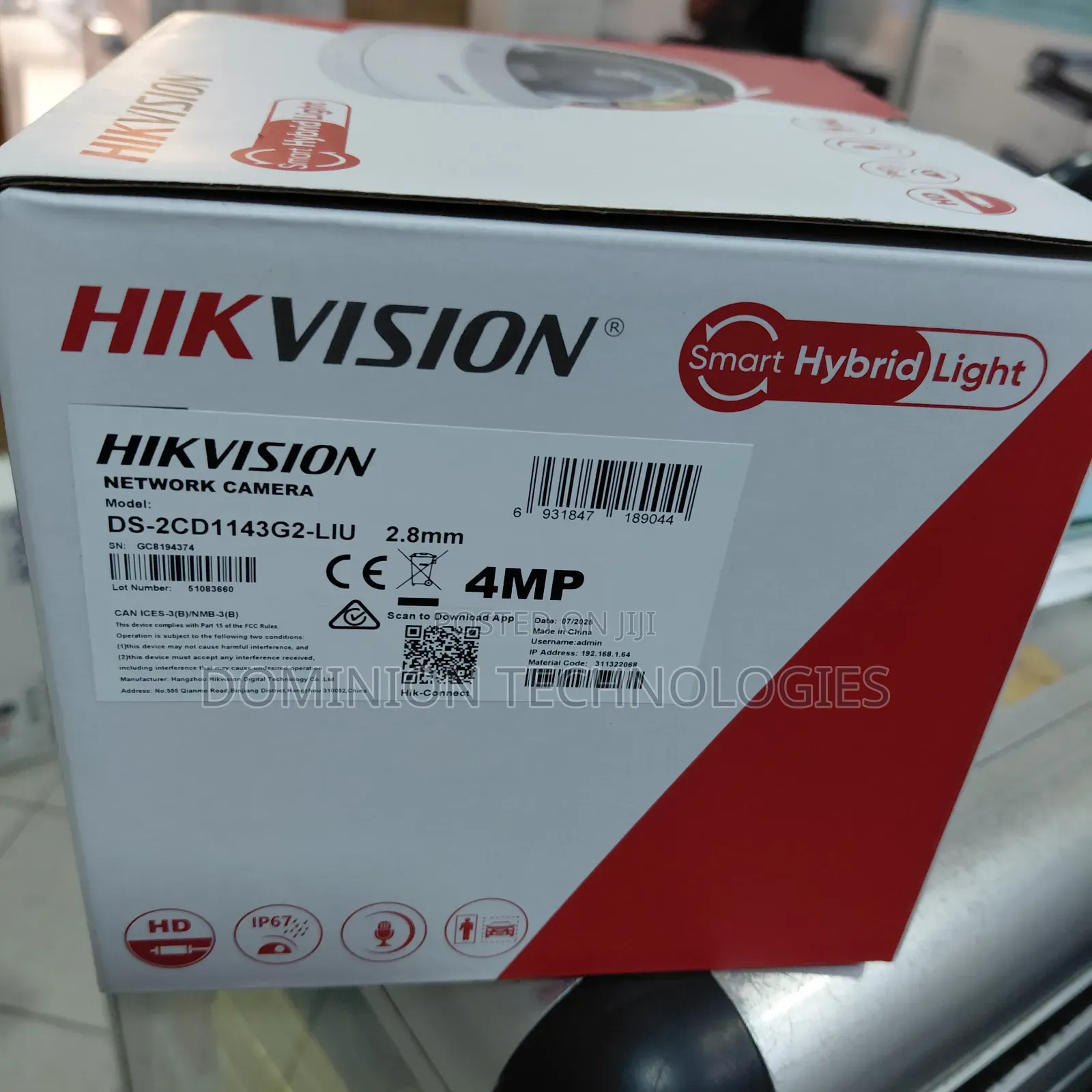 Hikvision Ds-2cd1143g2-liu 4mp Ip Colorvu Dome Camera Audio