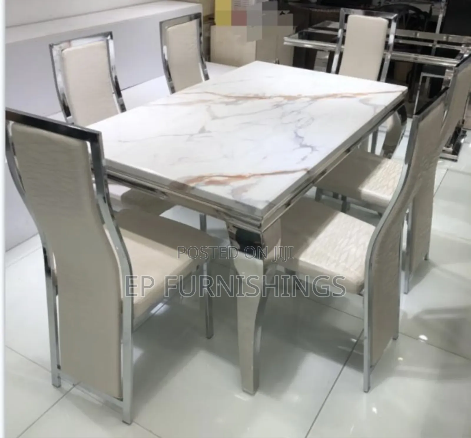 Marble Dinning (6 Chairs)